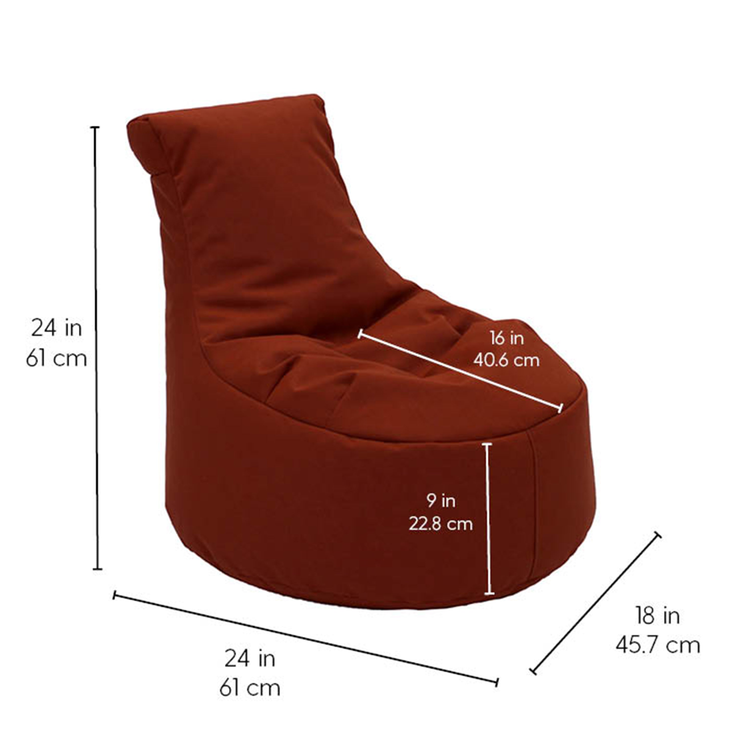 Element Paddle Out Bean Bag - Rust Red