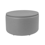 Pro Series Upholstered 30" Round Ottoman Table 18" Height - Slate Gray Crosshatch/Cosmic Strandz