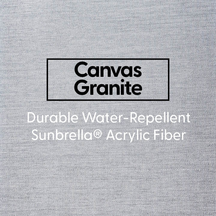 Outdoor Armless Sofa with Sunbrella - Canvas Granite