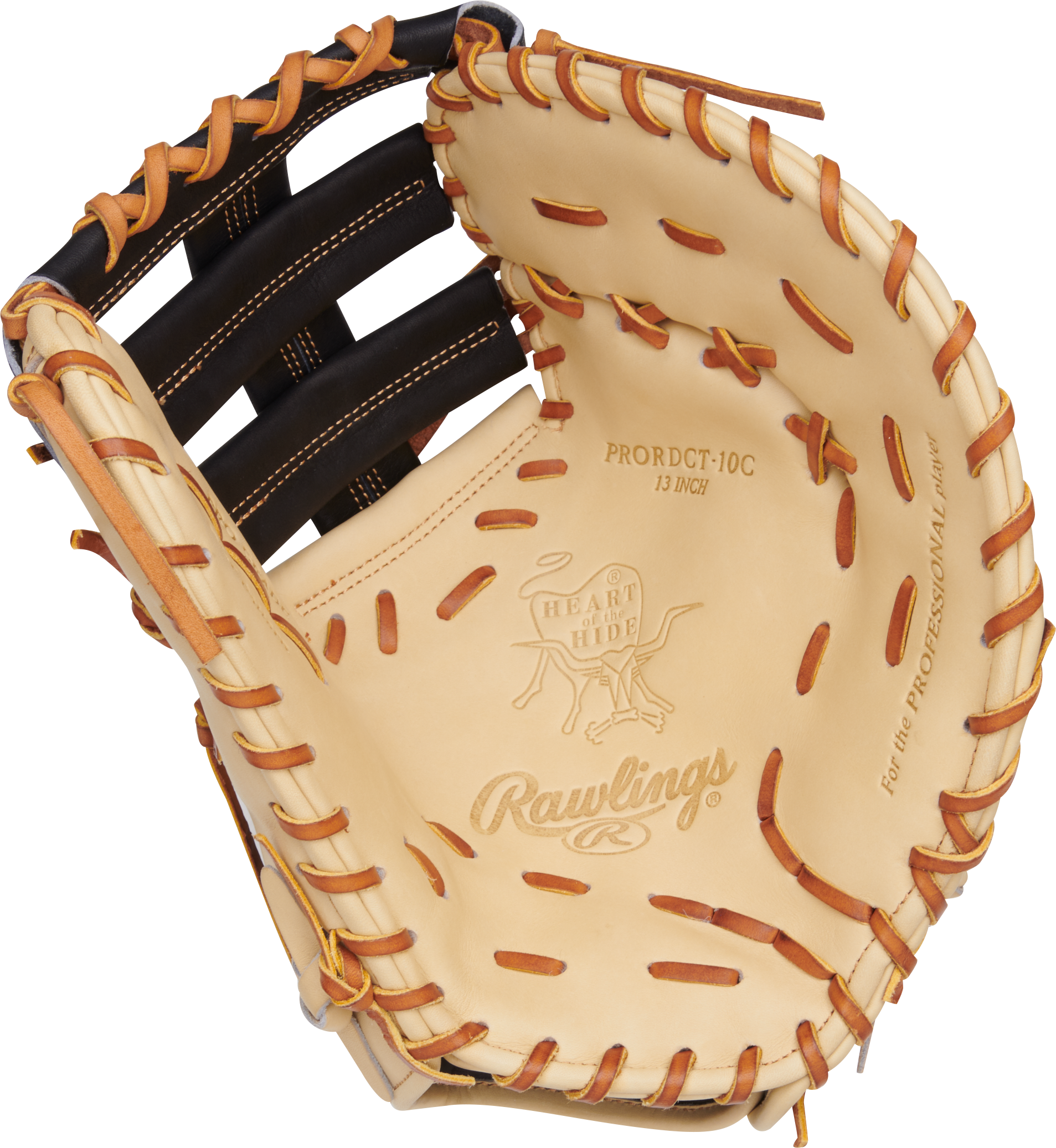Rawlings Heart Of The Hide Series First Base Mitt 13-Inch Baseball Glove - Right Hand Thrower - Camel