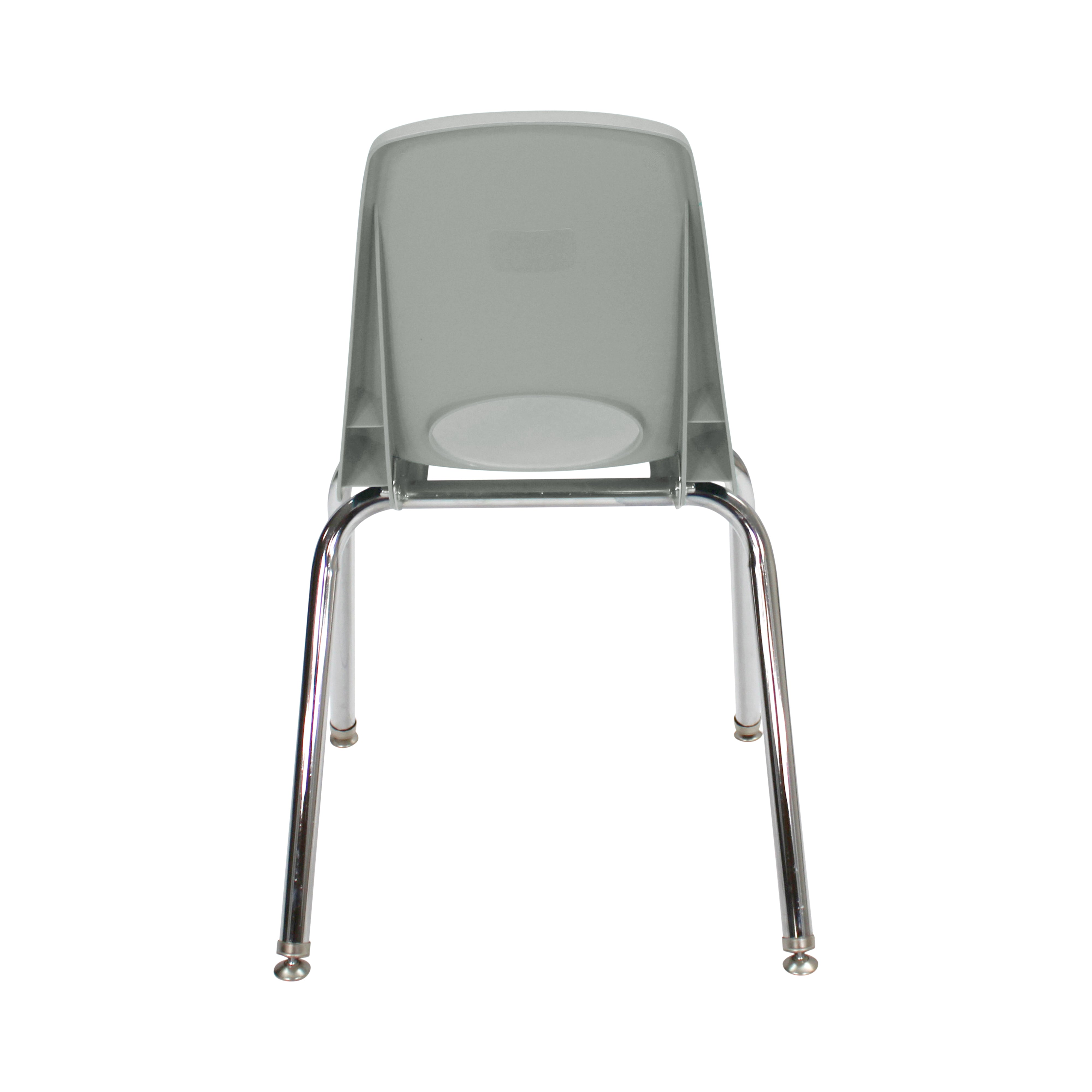 16" Stack Chair with Swivel Glides - Light Gray