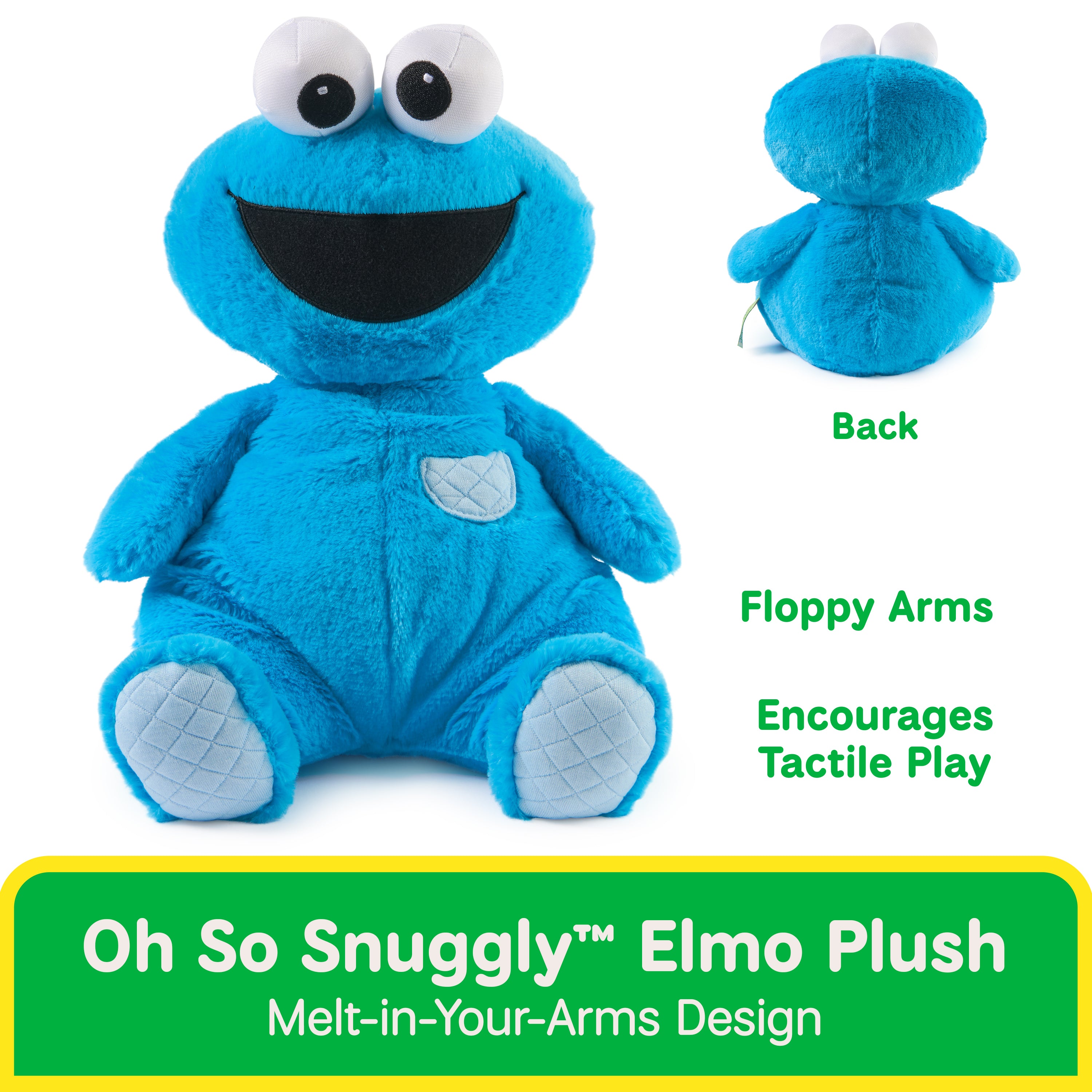 GUND Sesame Street Official Oh So Snuggly Cookie Monster Plush, Plush Muppet, Sensory Toy, Stuffed Animals for Babies and Infants, Red, 12.5”