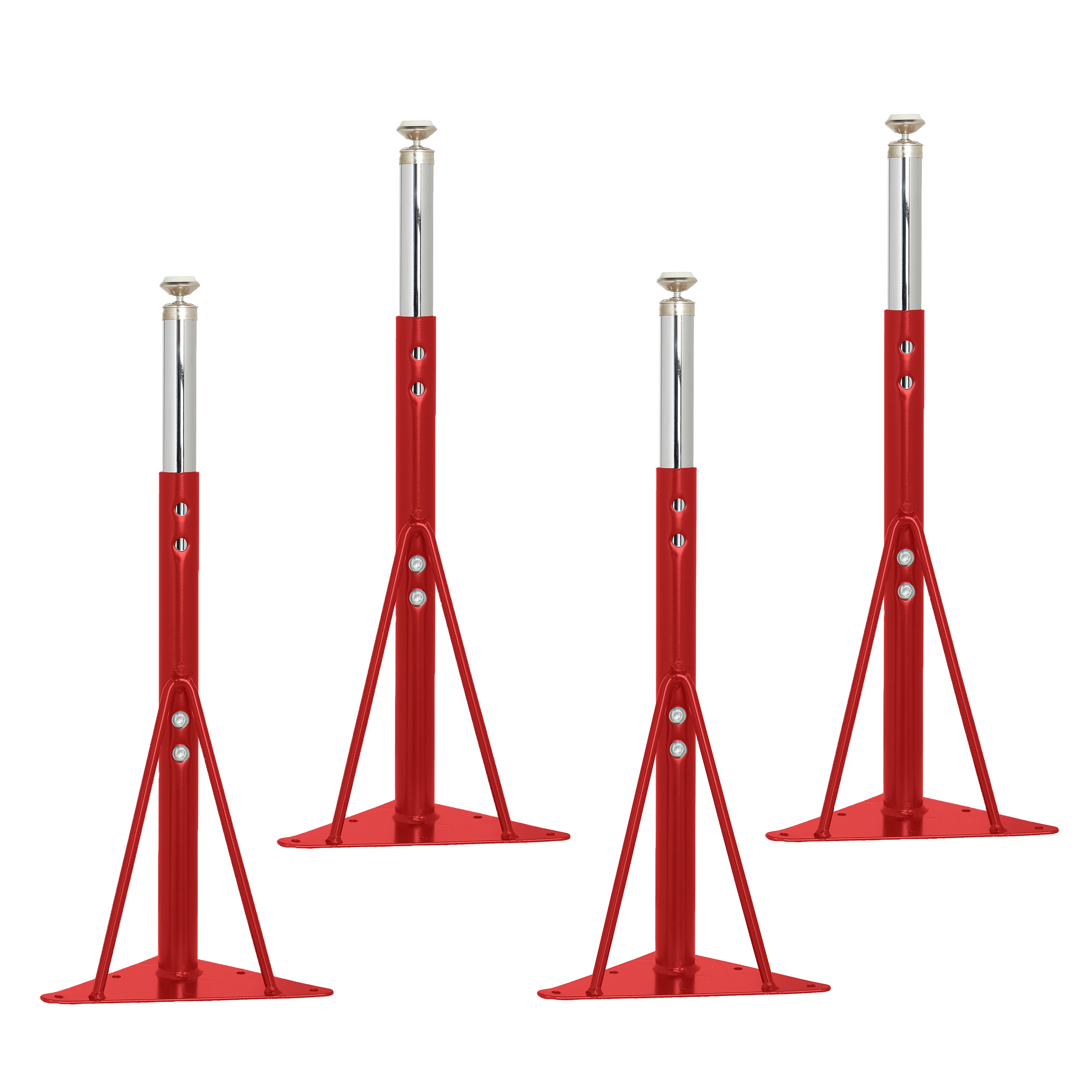 Standard Swivel Glide Legs for Activity Tables, 4-Piece - Red