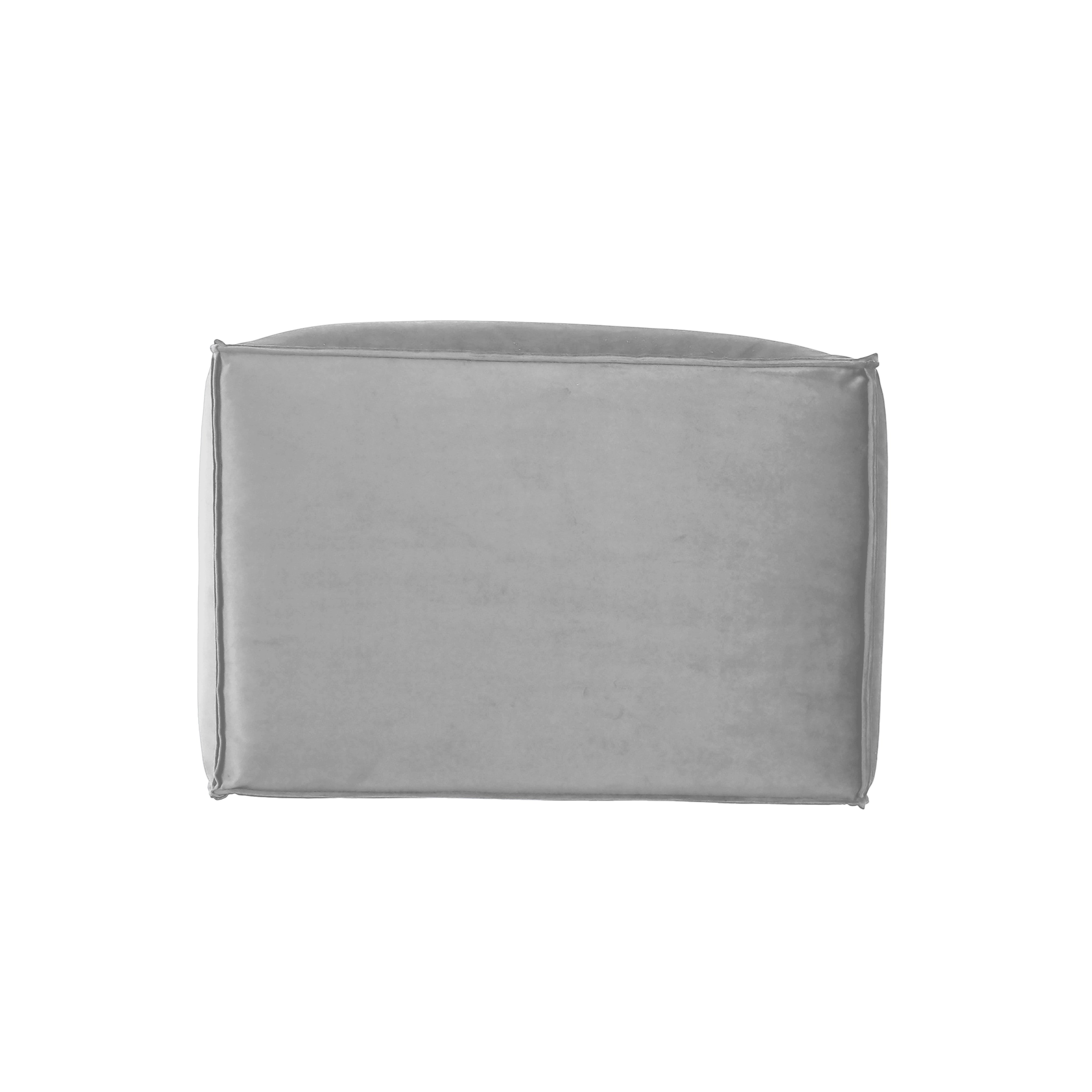 Overstuffed 36" x 24" Rectangle Microfiber Ottoman, 16" Height - Sterling