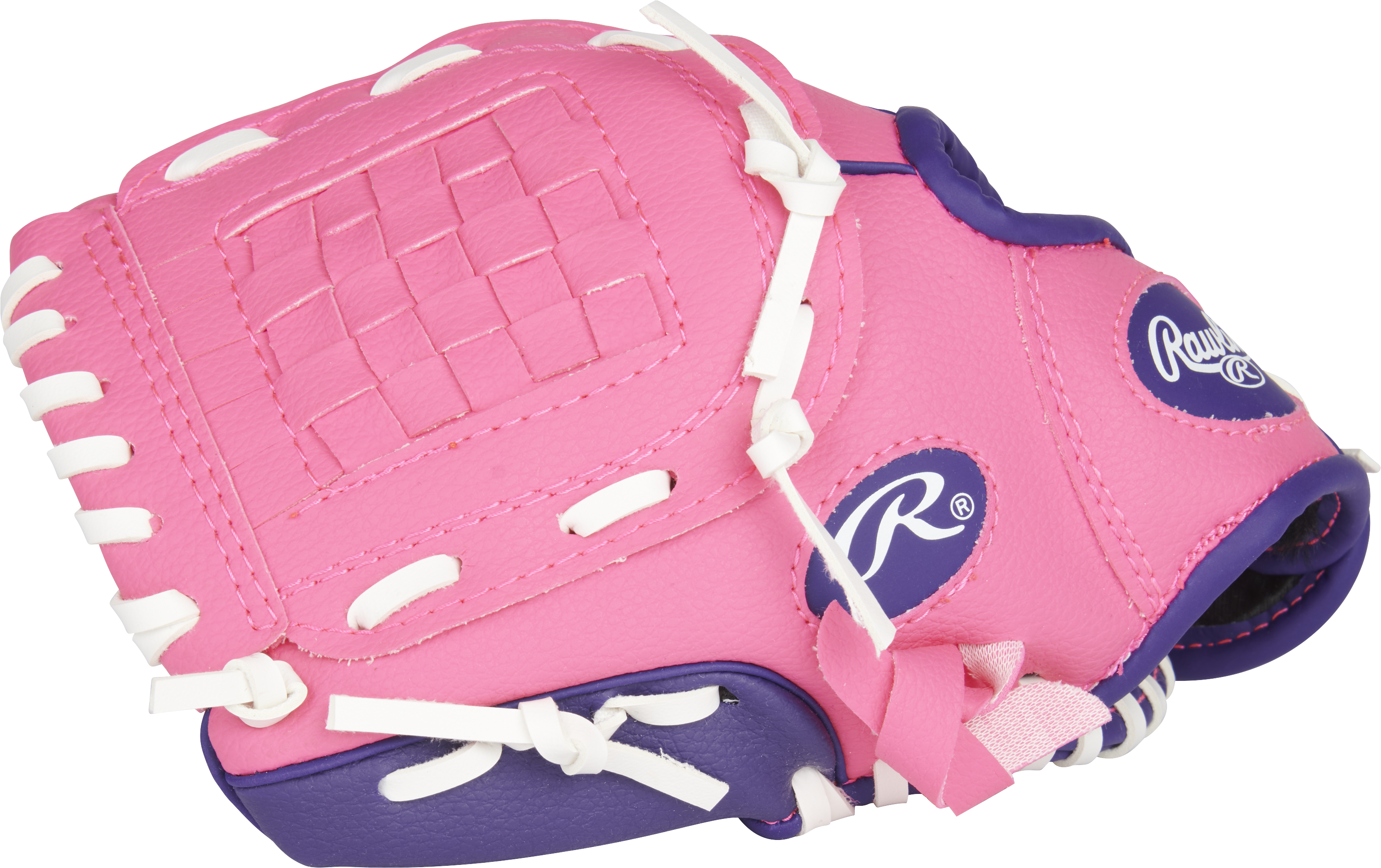 Rawlings Players Series Youth 9-Inch Baseball Glove W/Ball - Right Hand Thrower - Pink/Purple