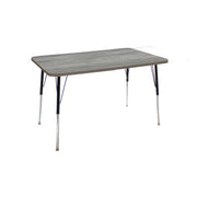 30" x 48" Rectangle La Madera Activity Table with Standard Legs - Light Gray Wood/Black