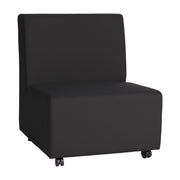 Pro Series Upholstered Armless Mobile Chair - Black