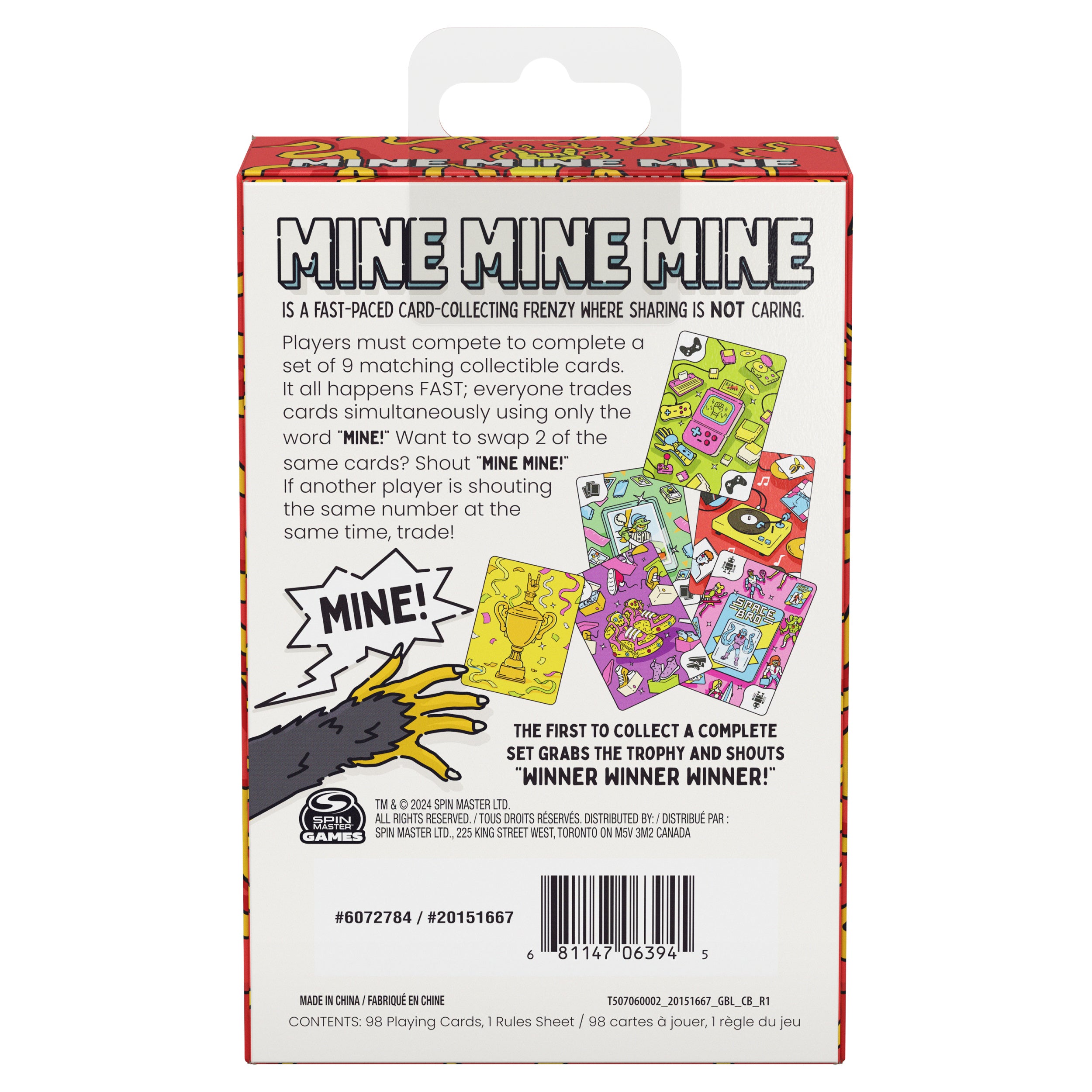 Spin Master Games, Mine Mine Mine The Card Game: A Fast-Paced Card Collecting Battle, Fun Activity for Teens, Adults & Family Game Night, 3-8 Players, for Ages 7 & Up