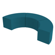 Pro Series Upholstered S Curve Ottoman 18" Height, 3-Piece - Teal