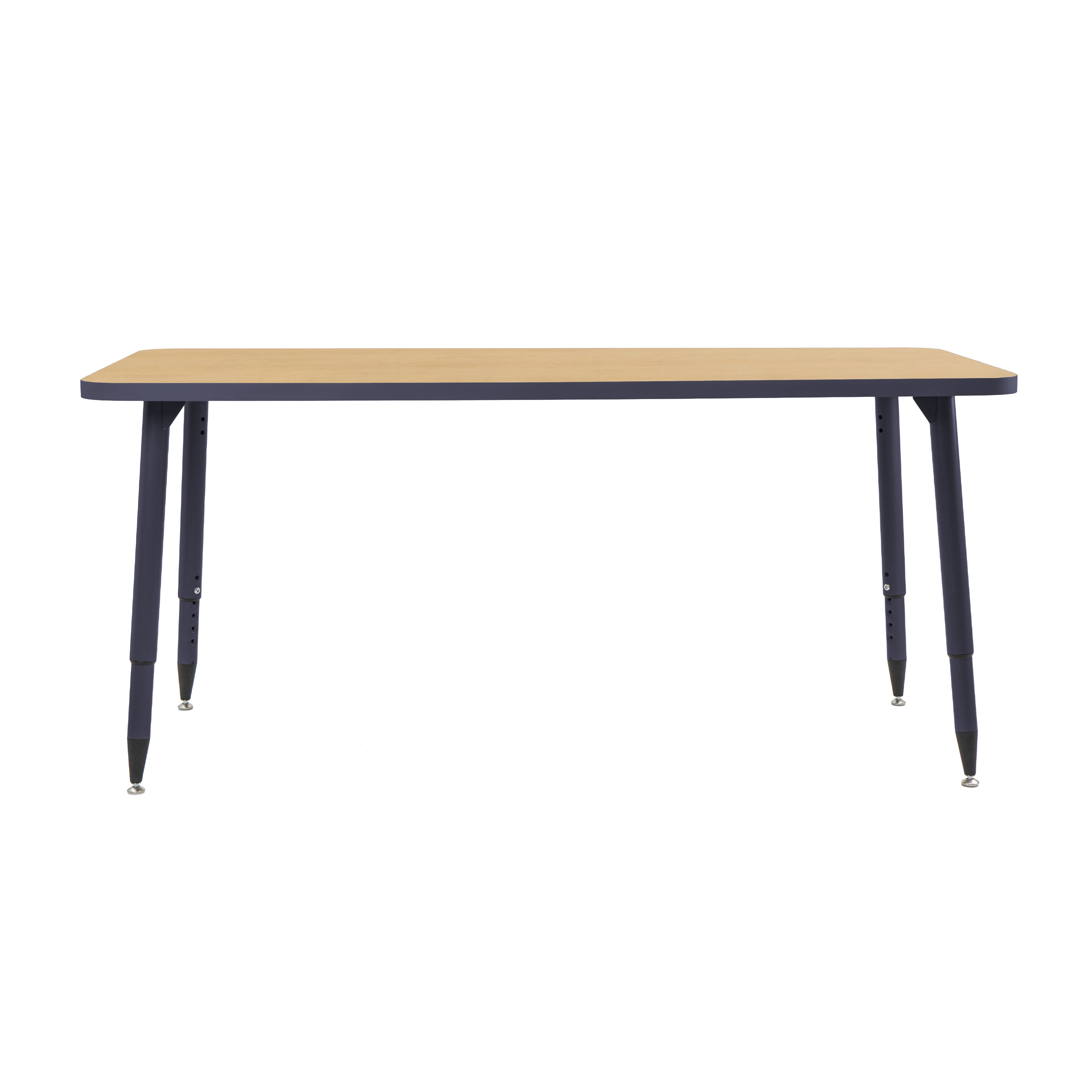 Adapte 30" x 60" Rectangle Thermofused Activity Table with Adjustable Tapered Legs - North Sea/Navy