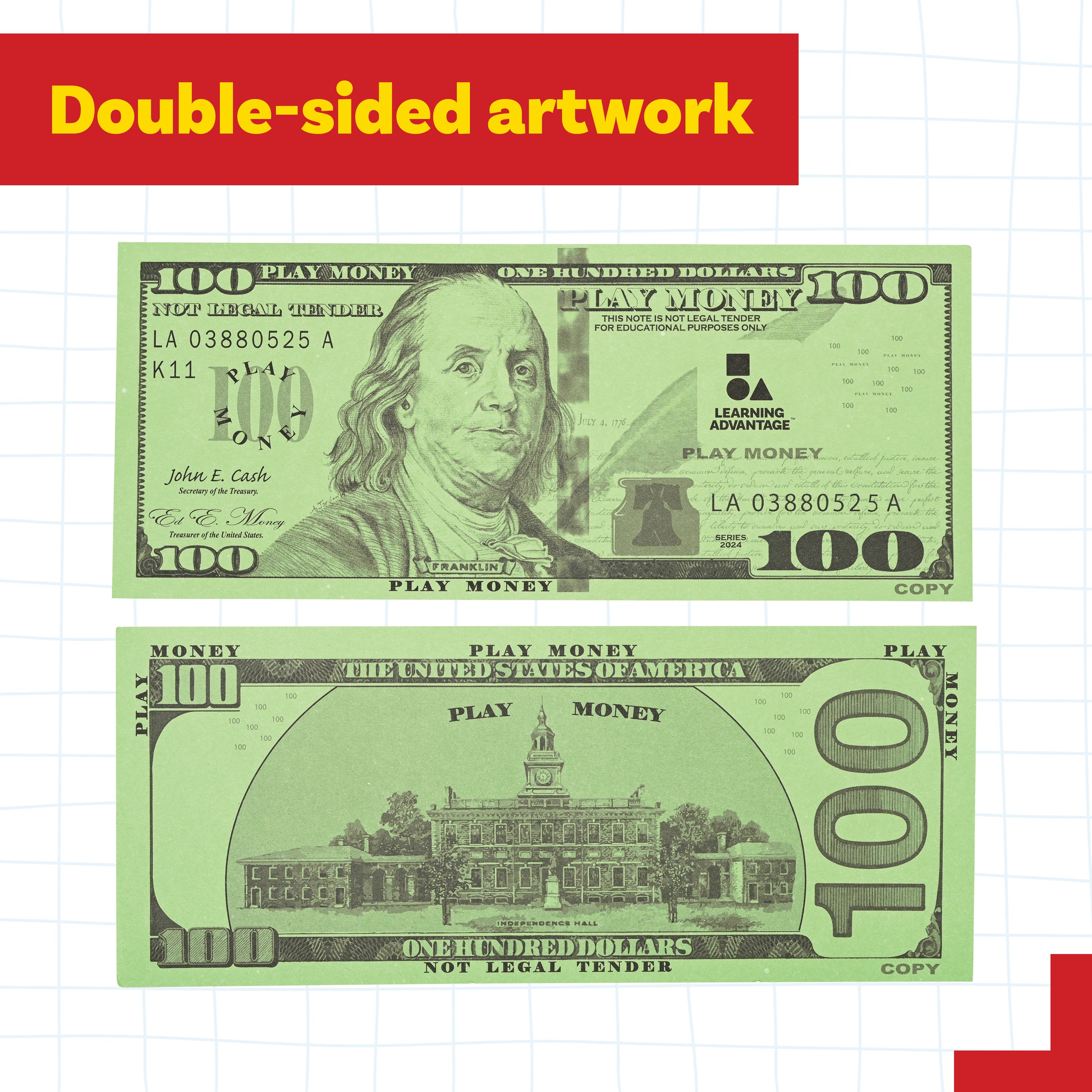 One Hundred Dollar Play Bills - Set of 50