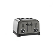 4 Slice Metal Classic Toaster - Black Stainless