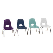10" Stack Chair with Swivel Glides - Contemporary/Purple