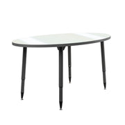 Adapte 30" x 60" Oval Dry-Erase Activity Table with Adjustable Tapered Legs - Whiteboard/North Sea
