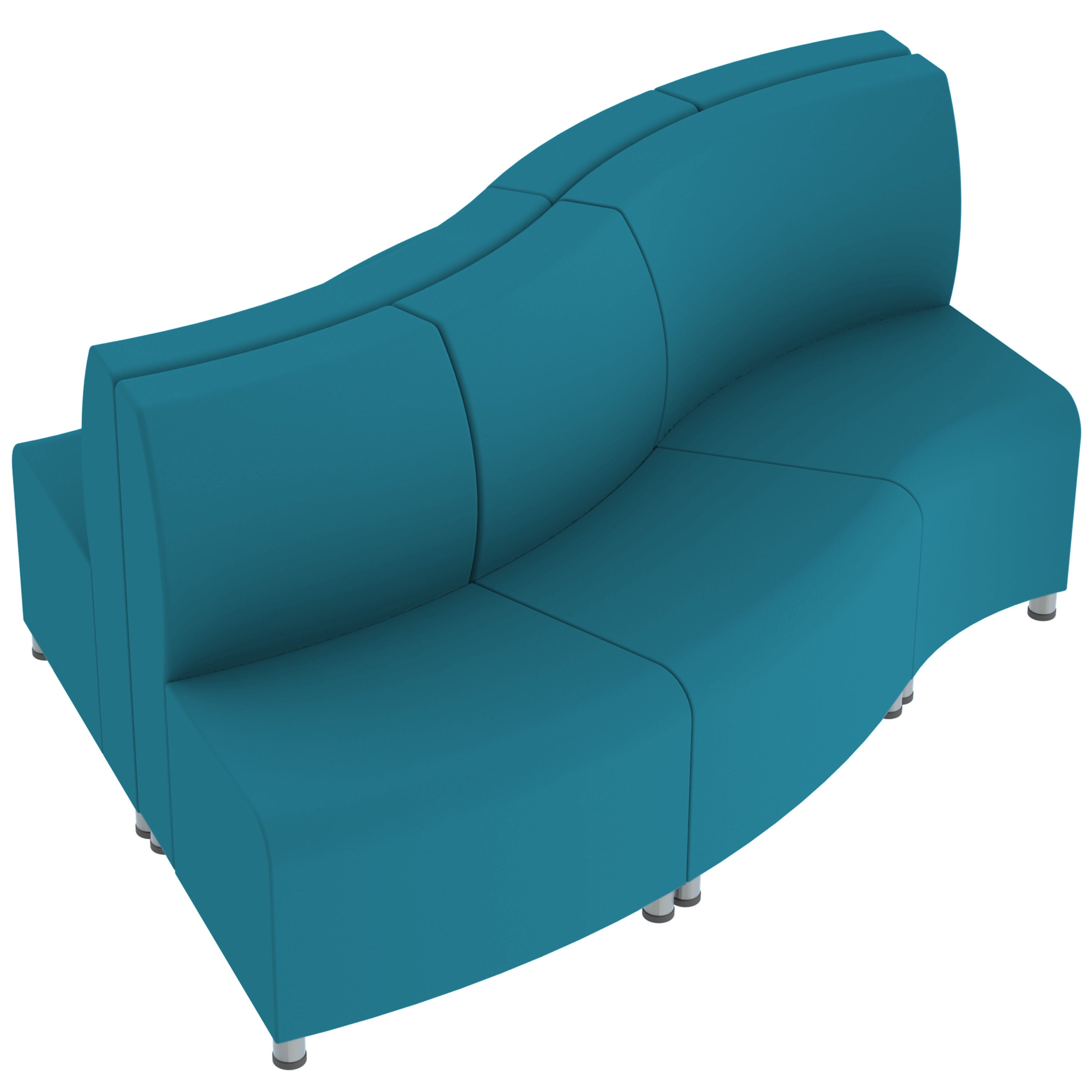 Pro Series Connect Edged Ripple Seating, 6-Piece Set - Teal