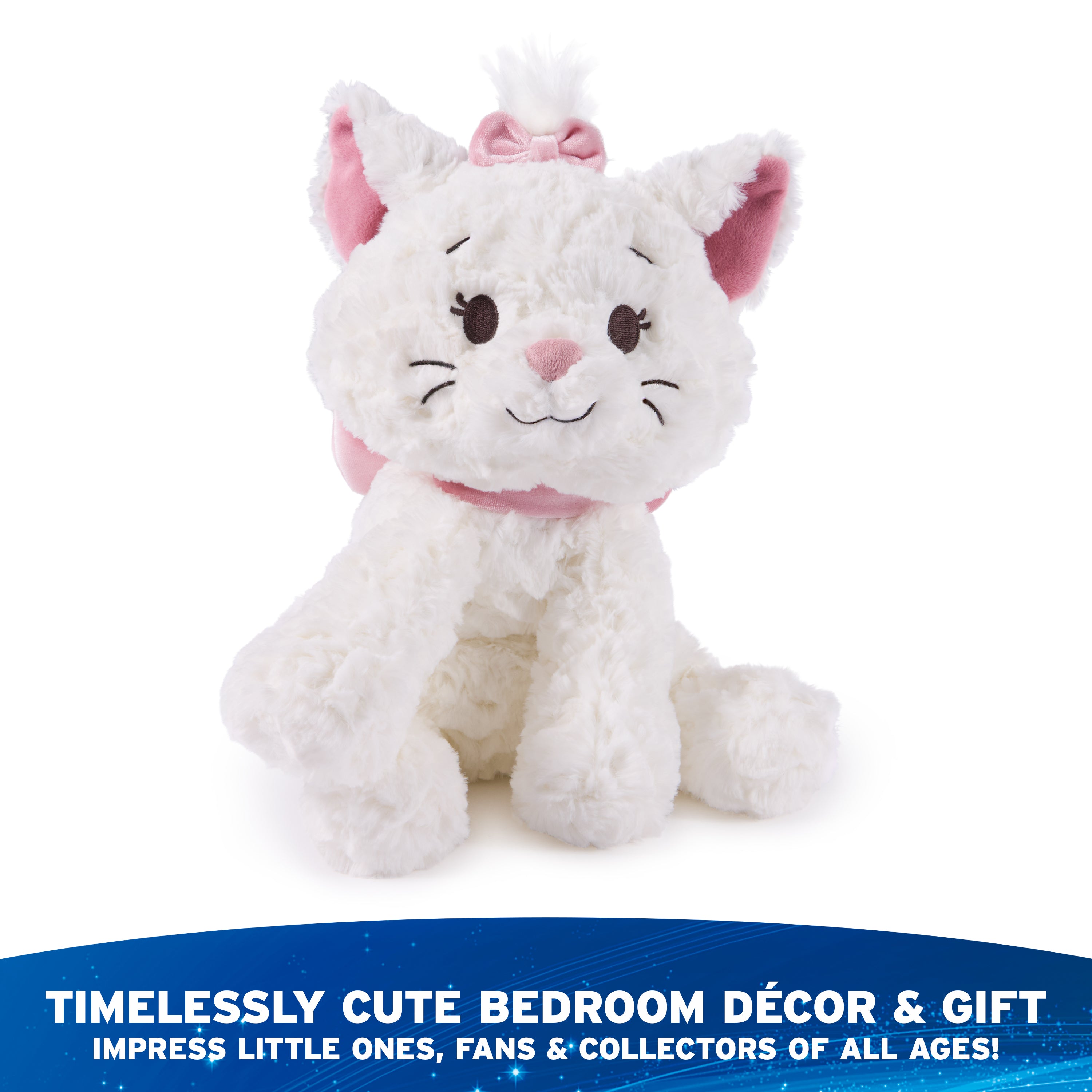 GUND Disney Official Marie Plush, Disney Cozys Collection, The Aristocats Toys, Kitten Stuffed Animal for Ages 1 and Up, White, 10”