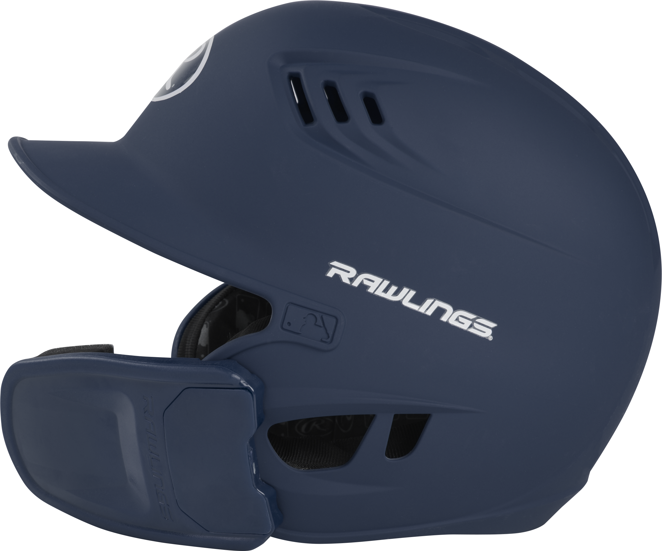 Rawlings R16 Matte Junior 1-Tone Baseball Helmet With Reversible Extension - Navy