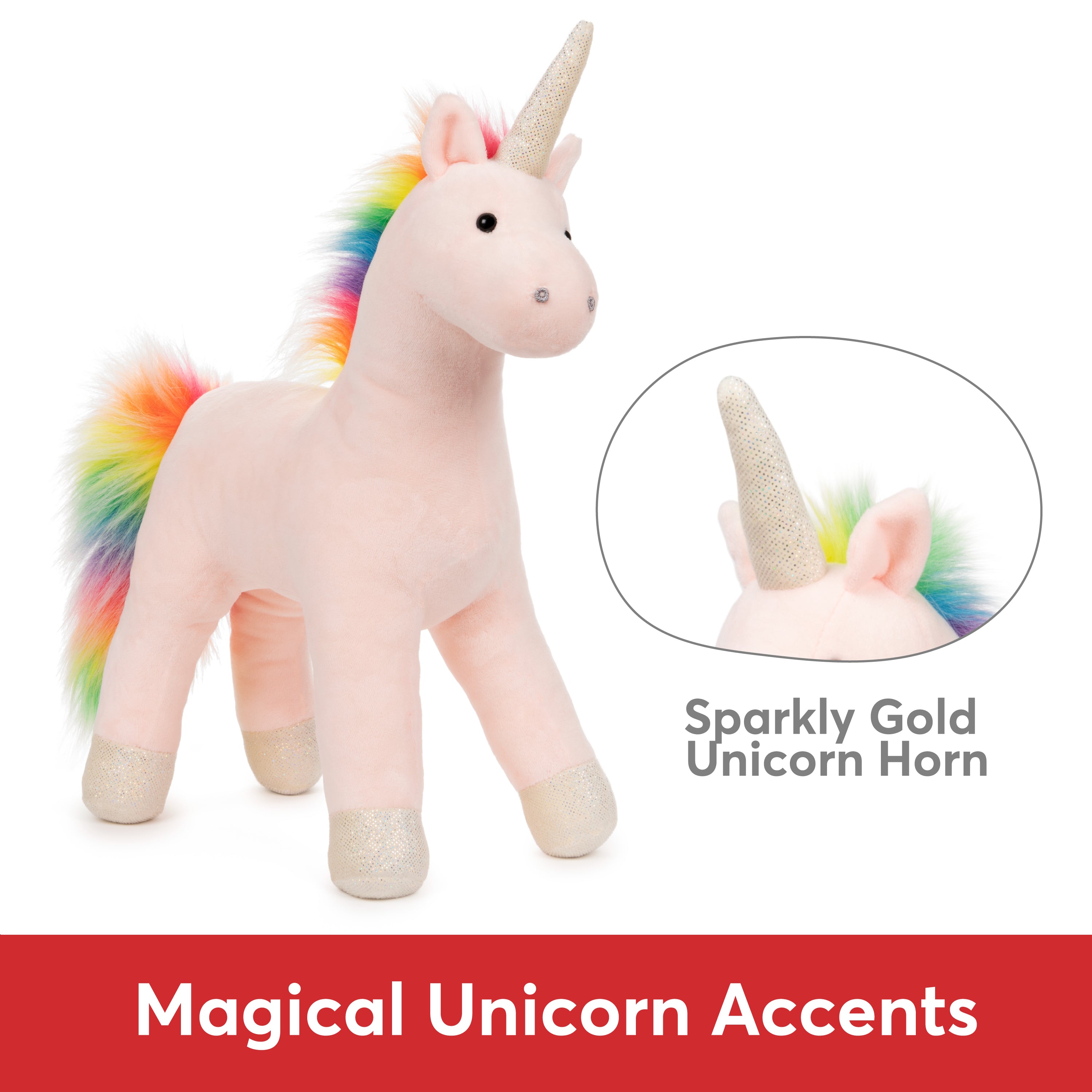 GUND Starflower Rainbow Unicorn Stuffed Animal, Plush Unicorn for Ages 1 and Up, Pink, 15”