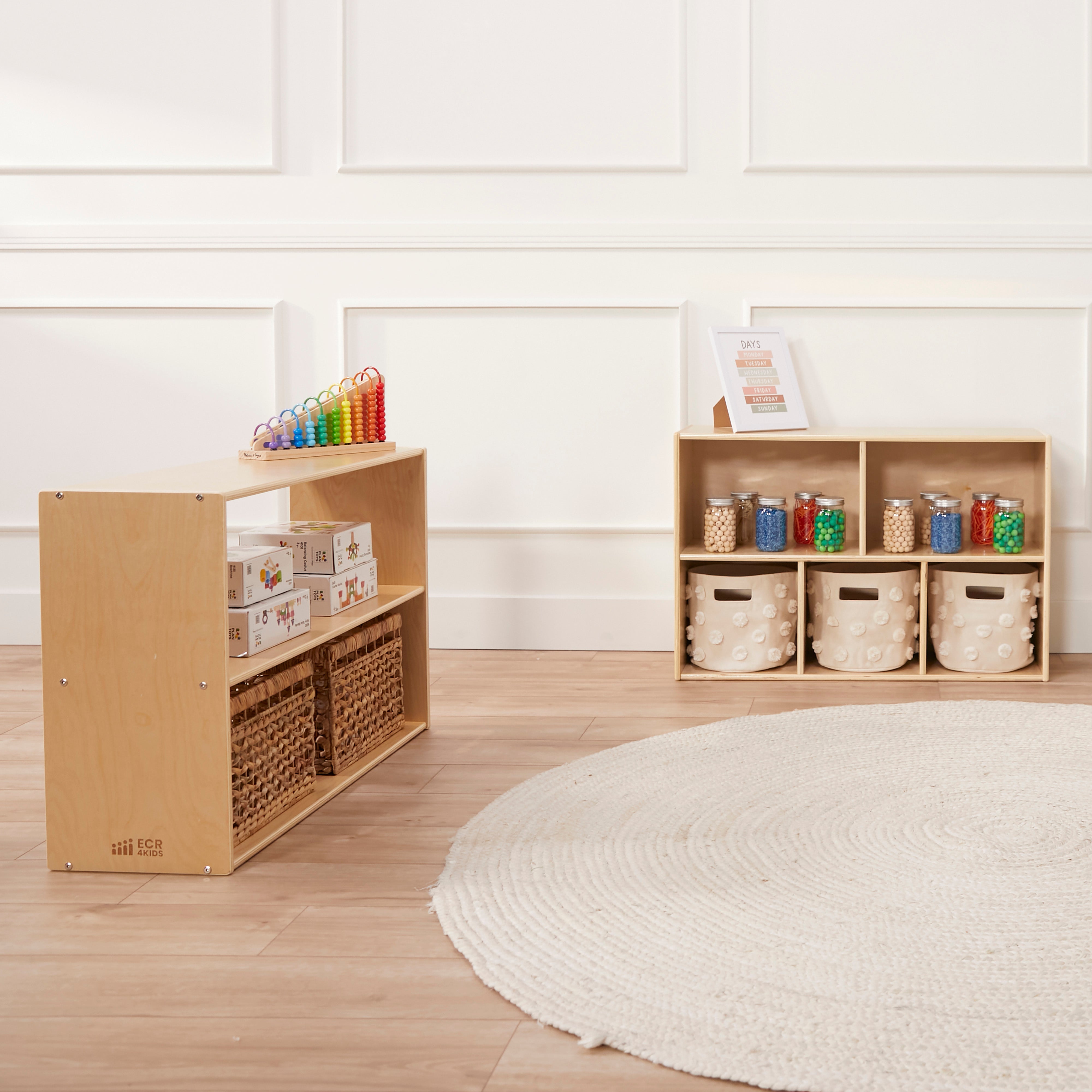 Streamline 2-Shelf Storage Cabinet without Back 24in H - Natural