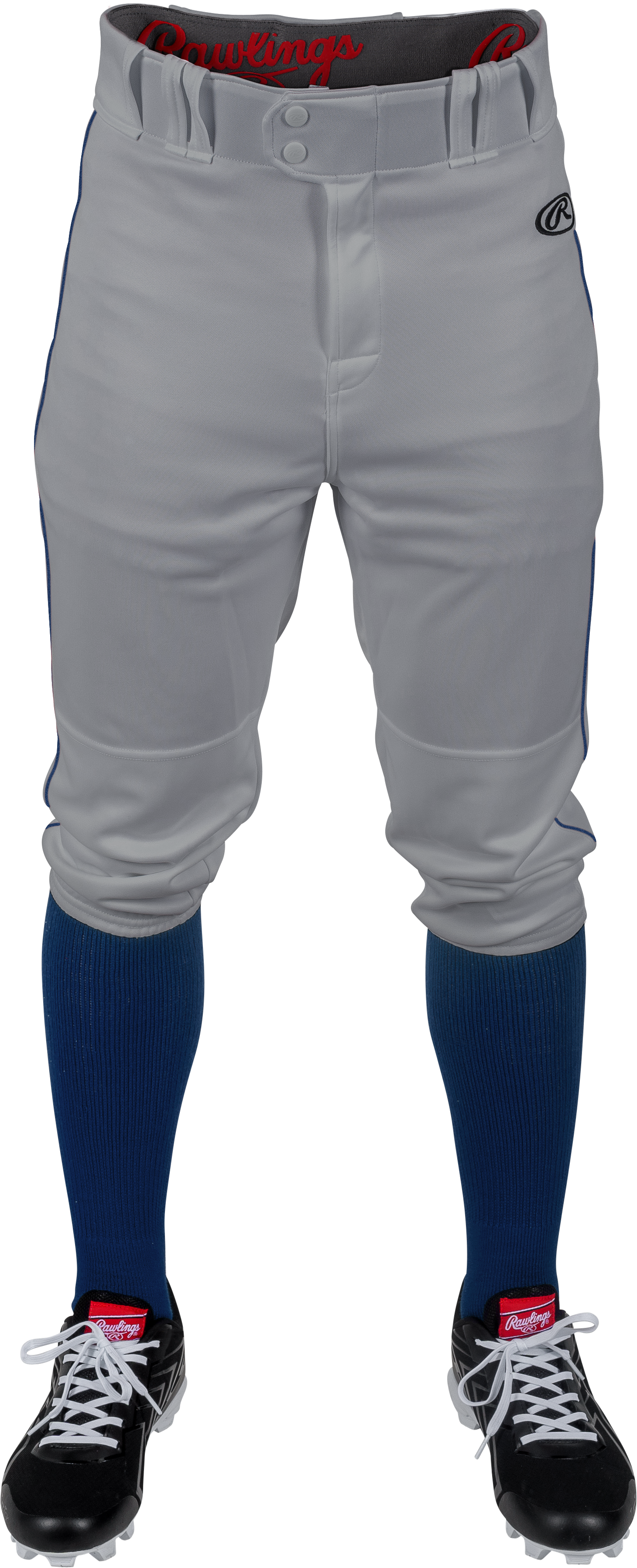 Rawlings Youth Launch Piped Knicker Pant - Small - Blue Gray/Navy