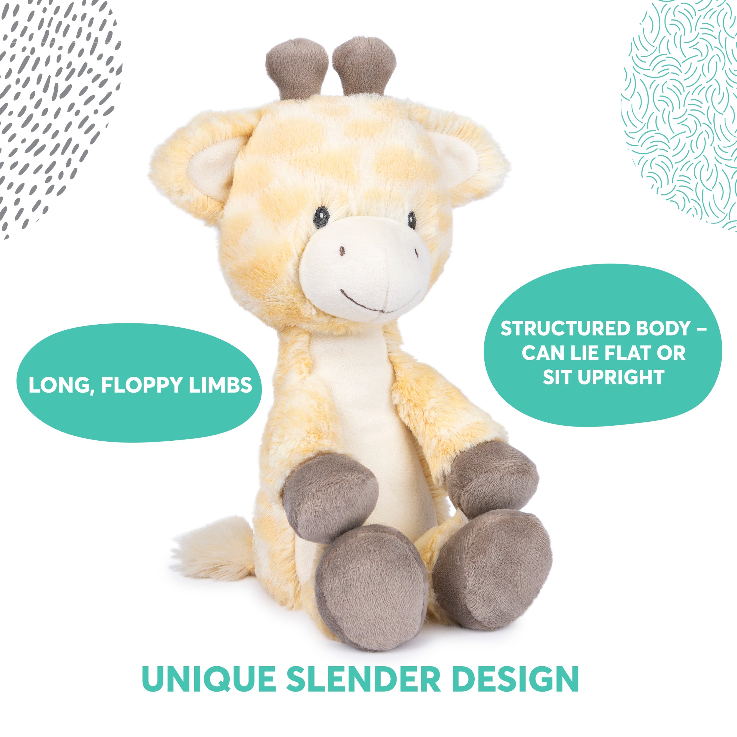 Baby GUND Lil’ Luvs Collection, Bodi Giraffe Premium Plush Stuffed Animal for Babies, Yellow/Brown, 12”