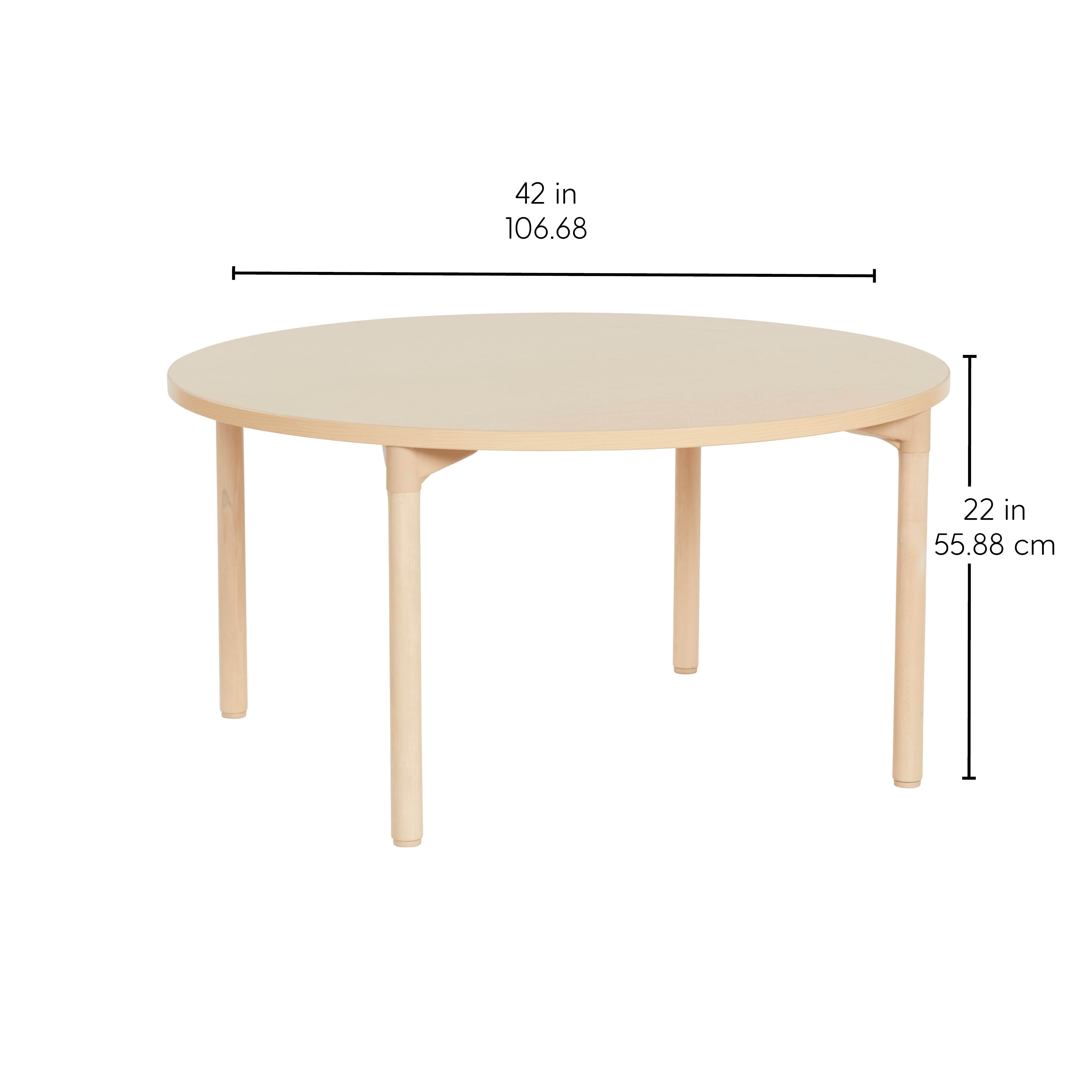 42" Round All-Purpose Activity Table with 22" Wood Legs