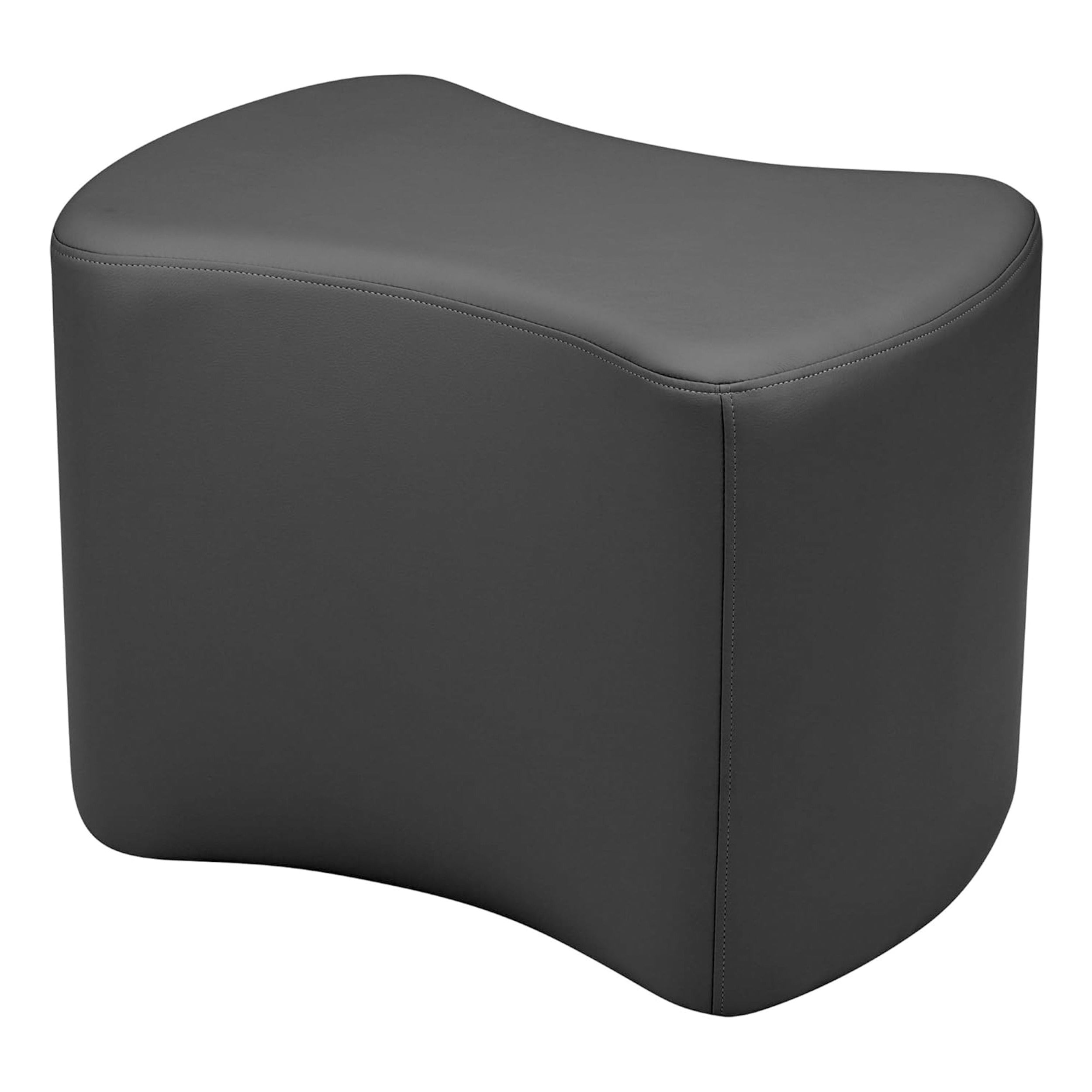 Pro Series Upholstered Bowtie Ottoman 18" Height - Black