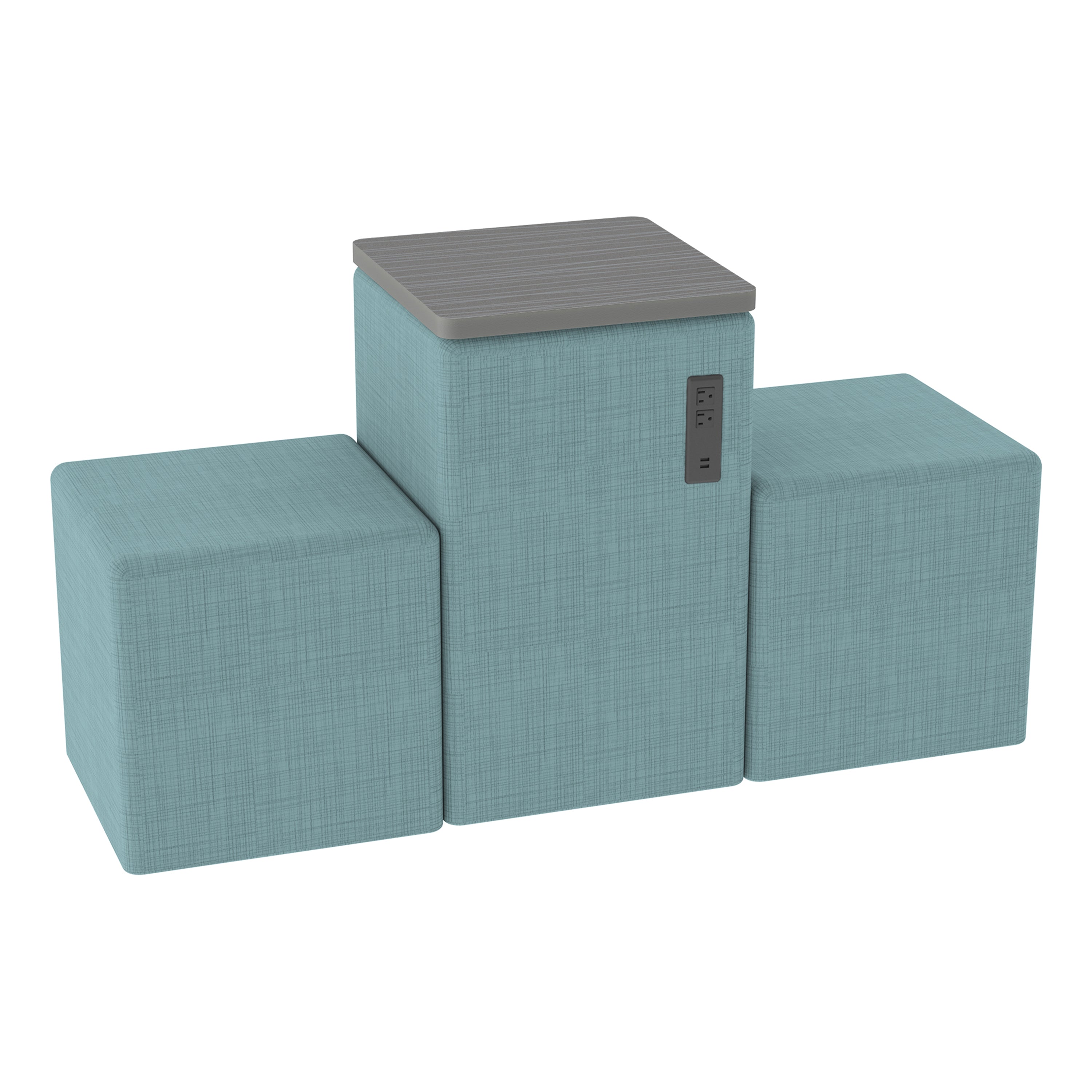 Pro Series Recharge Hub, 3-Piece Set - Sky Blue Crosshatch/Cosmic Strandz