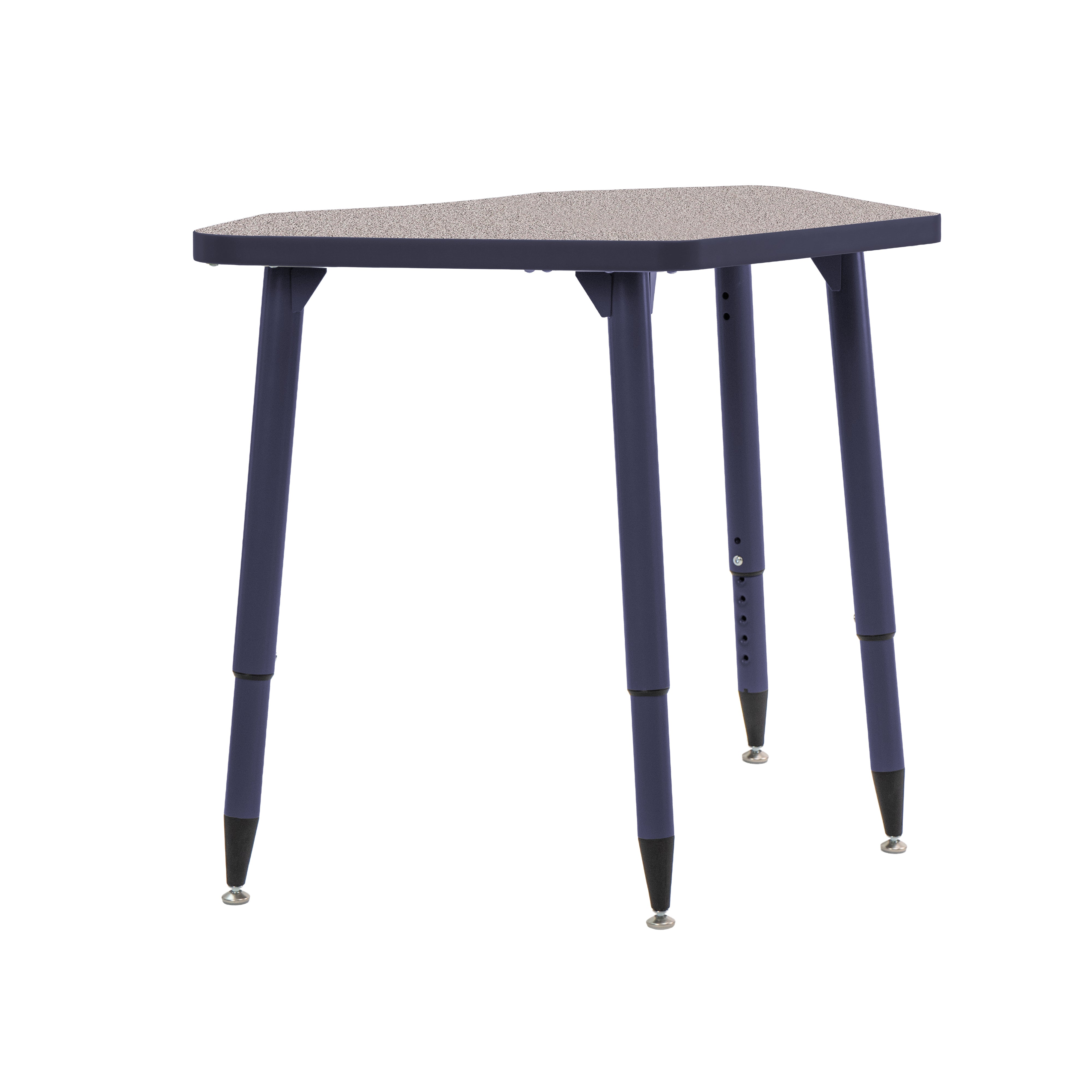 Adapte 24" x 36" Petal Thermofused Activity Table with Adjustable Tapered Legs - Gray/Navy