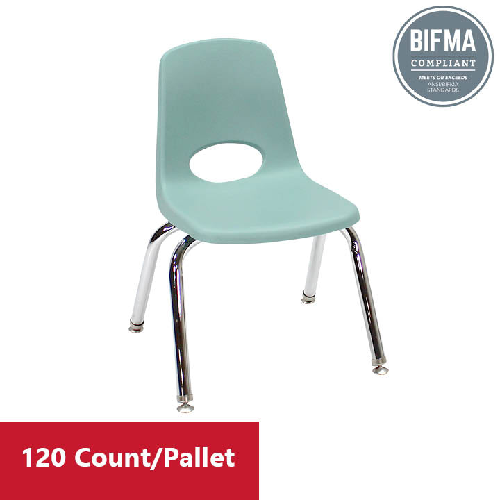 12" Stack Chair with Swivel Glides - Seafoam
