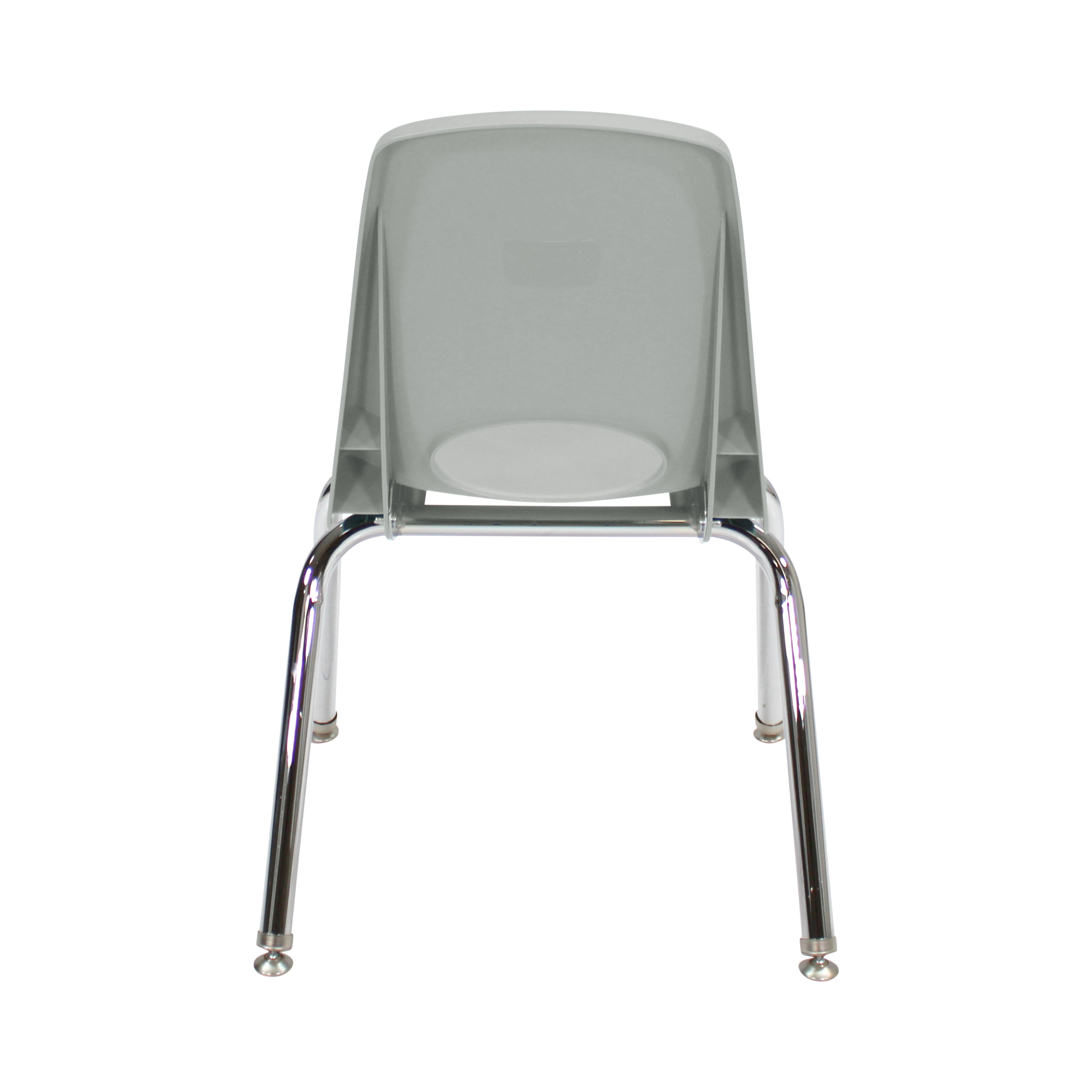 14" Stack Chair with Swivel Glides - Light Gray