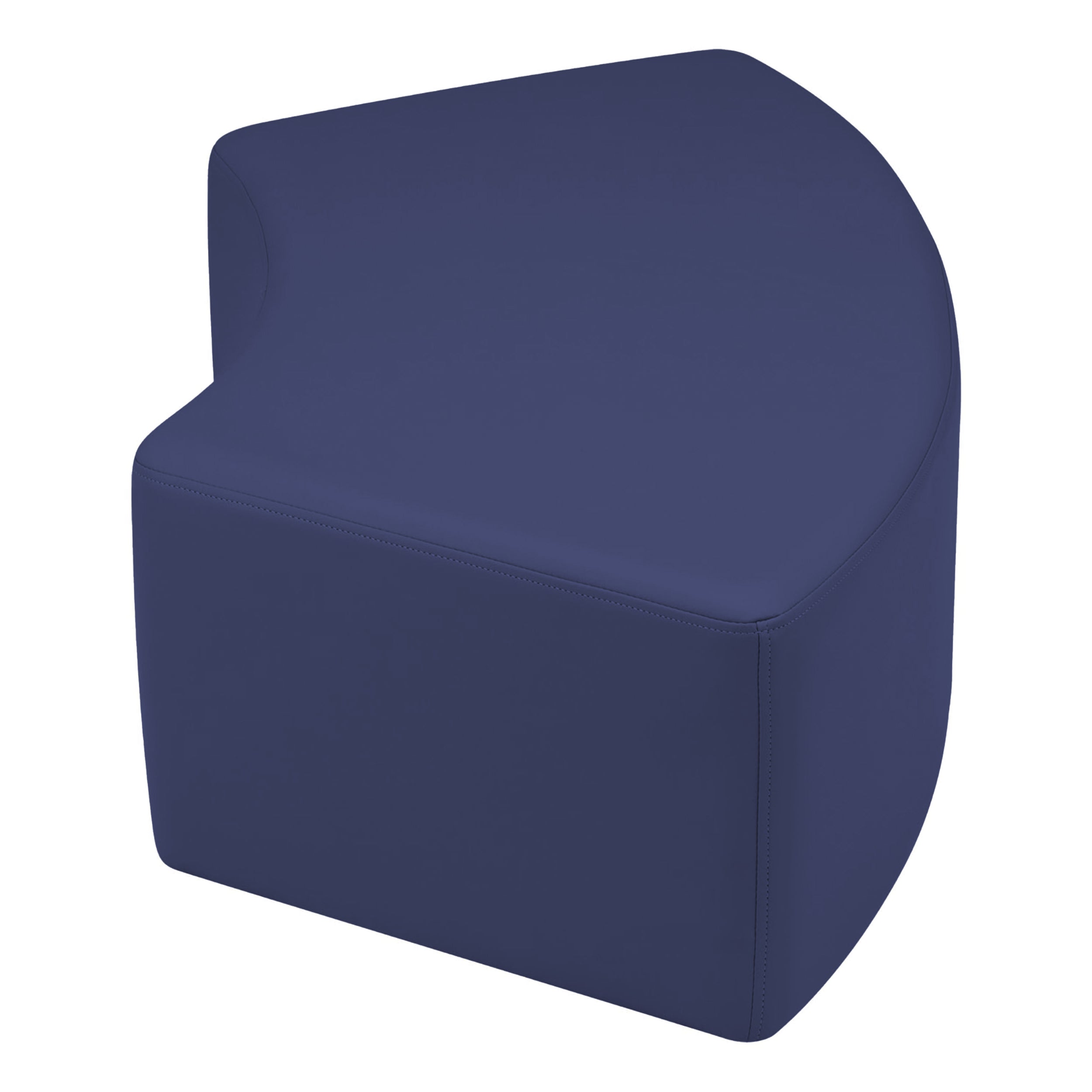 Pro Series Upholstered S Curve Ottoman 12" Height, 6-Piece - Navy
