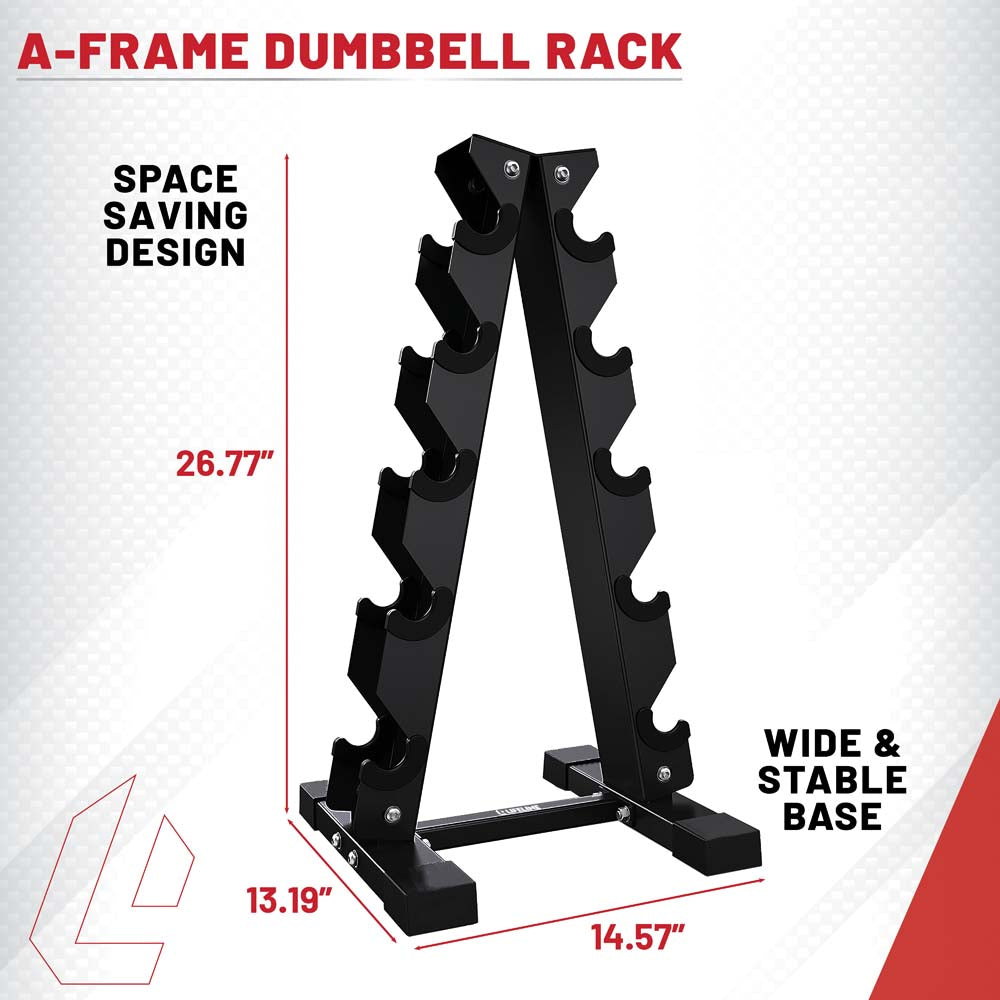 Lifeline A-Frame Dumbbell Rack –  Up to 200 lbs of Dumbbells