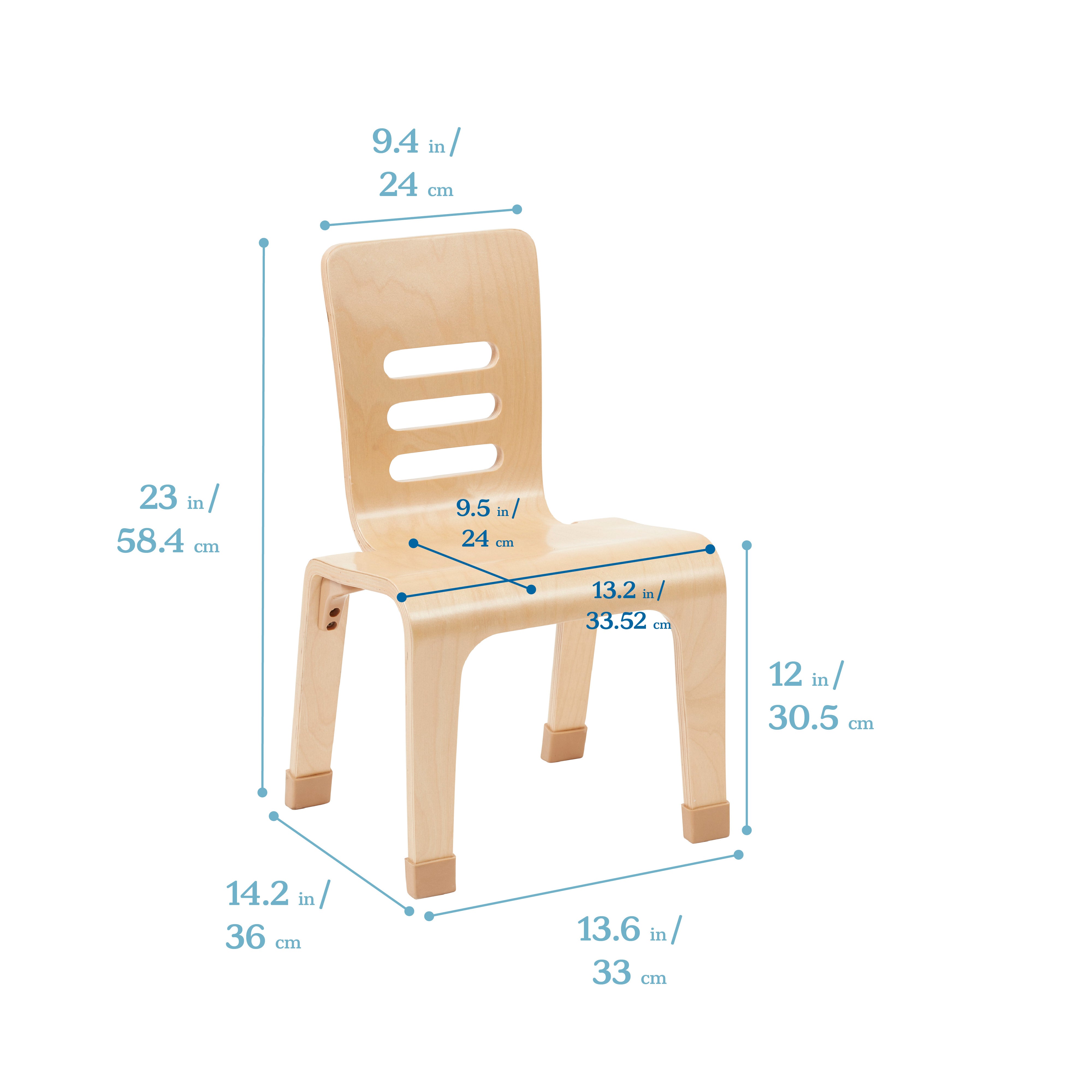 12in Bentwood Chair 2-Pack - Natural