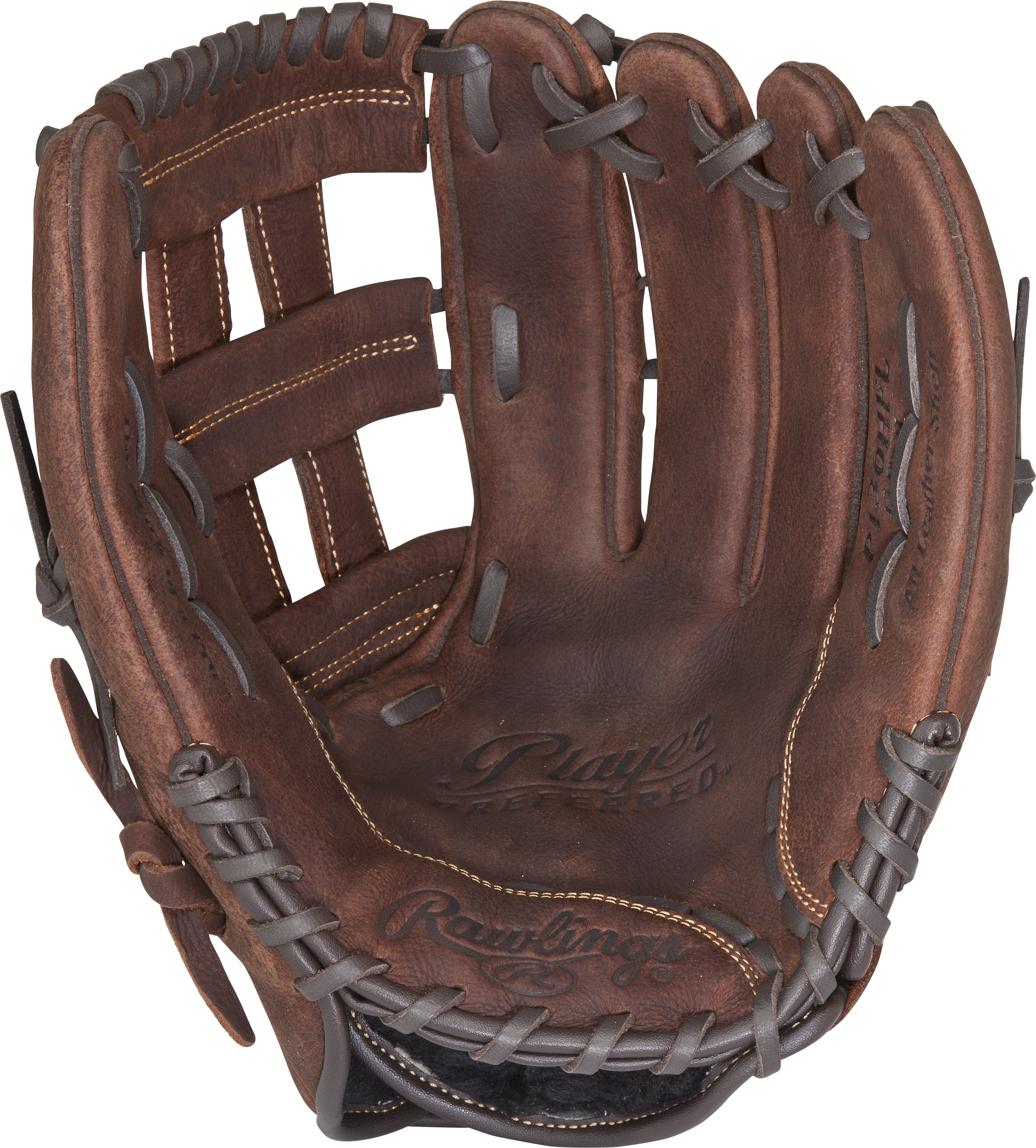 Rawlings Player Preferred Series 13-Inch Softball Glove - Right Hand Thrower - Dark Brown