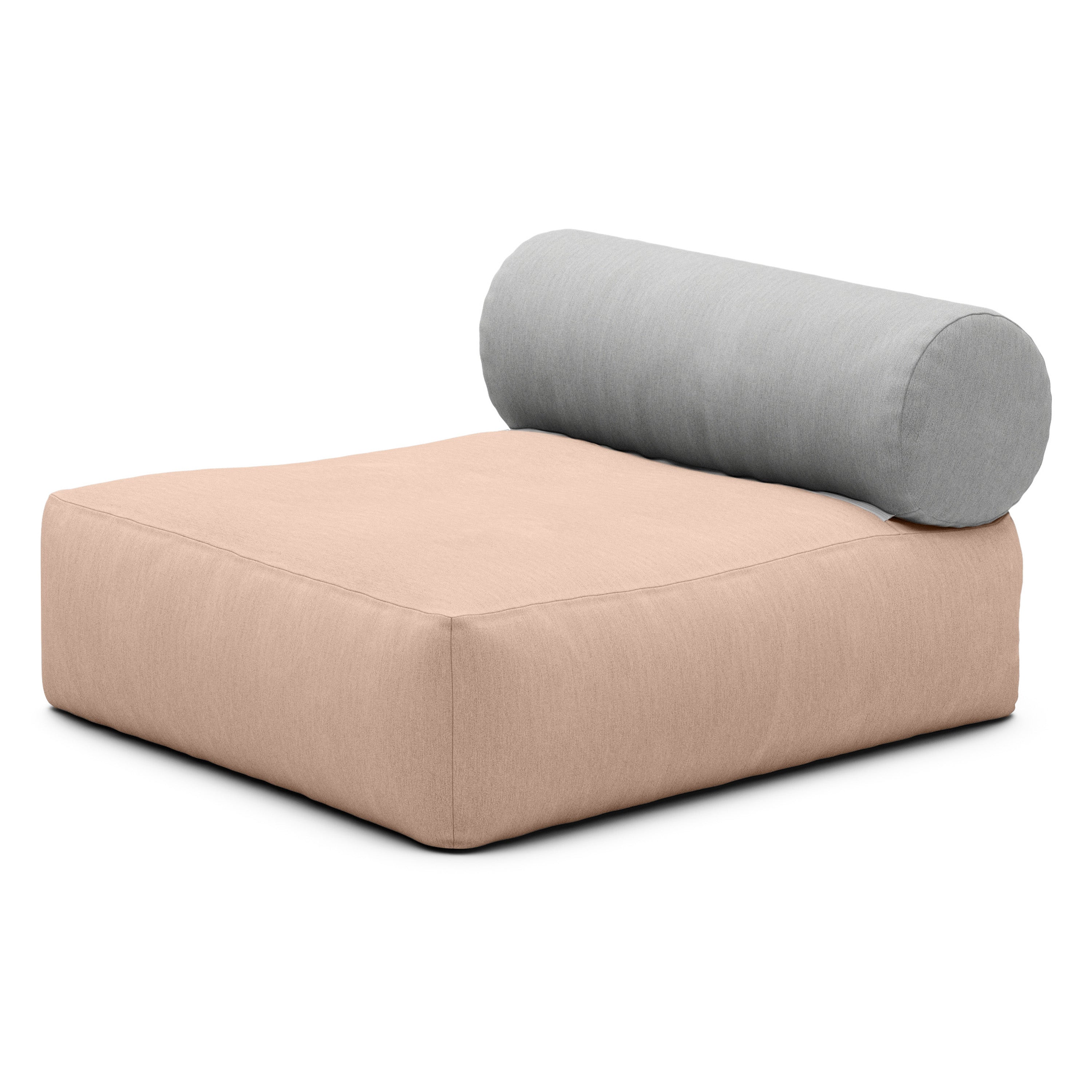 Jaxx Tybee Large Outdoor Lounge w/ Bolster and Ottoman - Sunbrella Petal