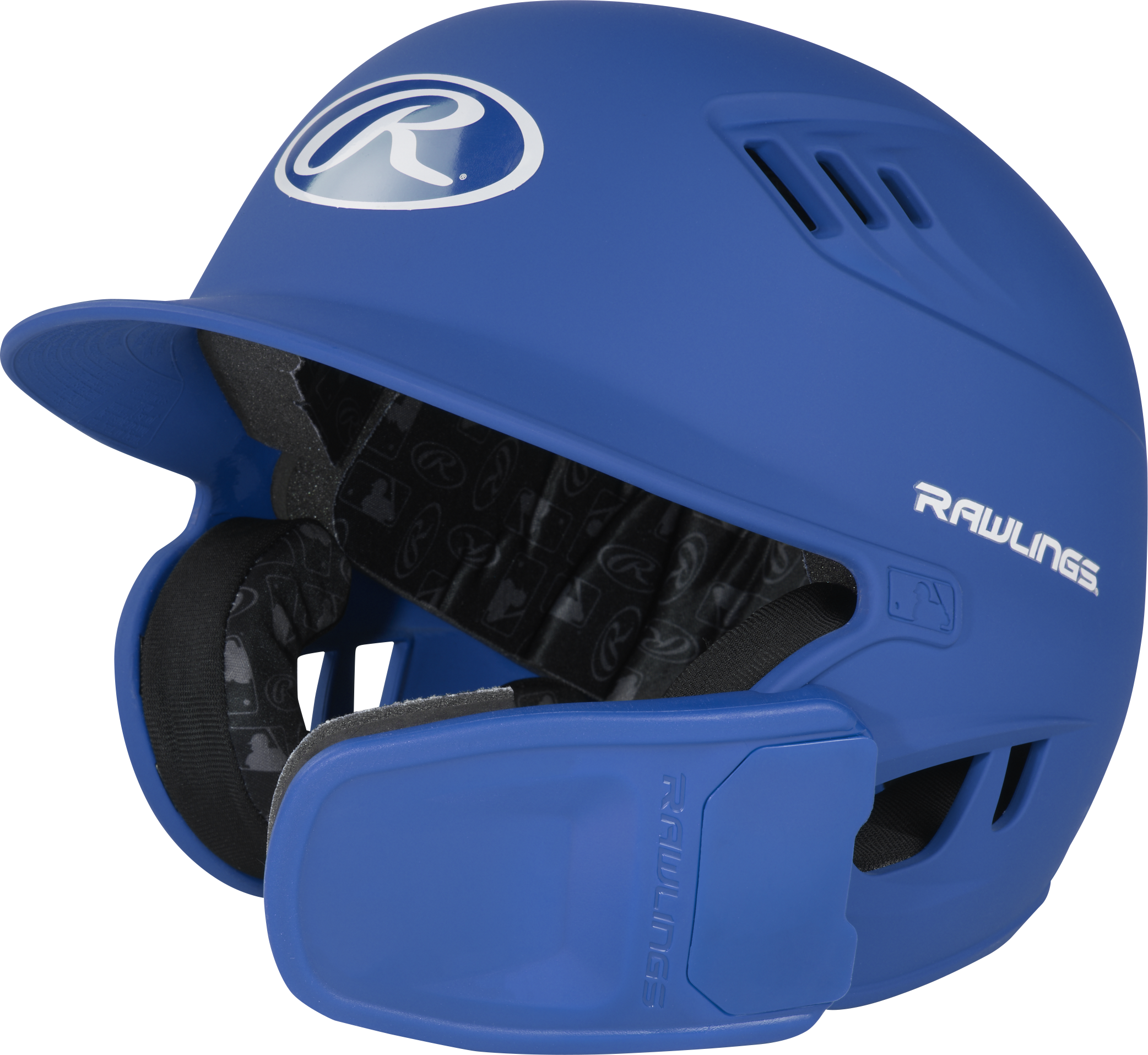 Rawlings R16 Matte Senior 1-Tone Baseball Helmet With Reversible Extension - Royal
