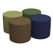SoftScape 18" Round Ottoman 16" Height, 4-Piece - Earthtone
