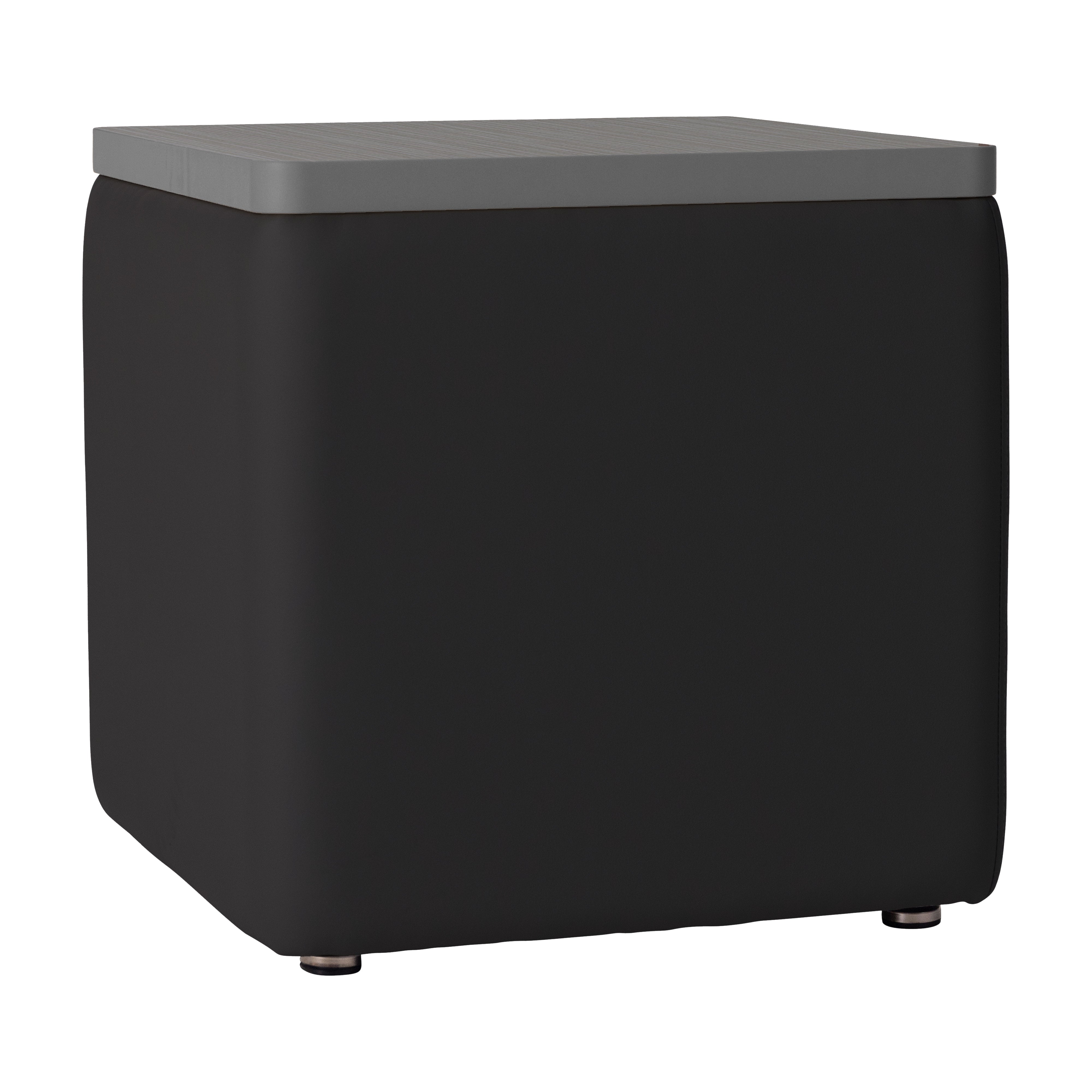 Pro Series Upholstered 18" x 18" Square Ottoman Table 18" Height - Black/Cosmic Strandz