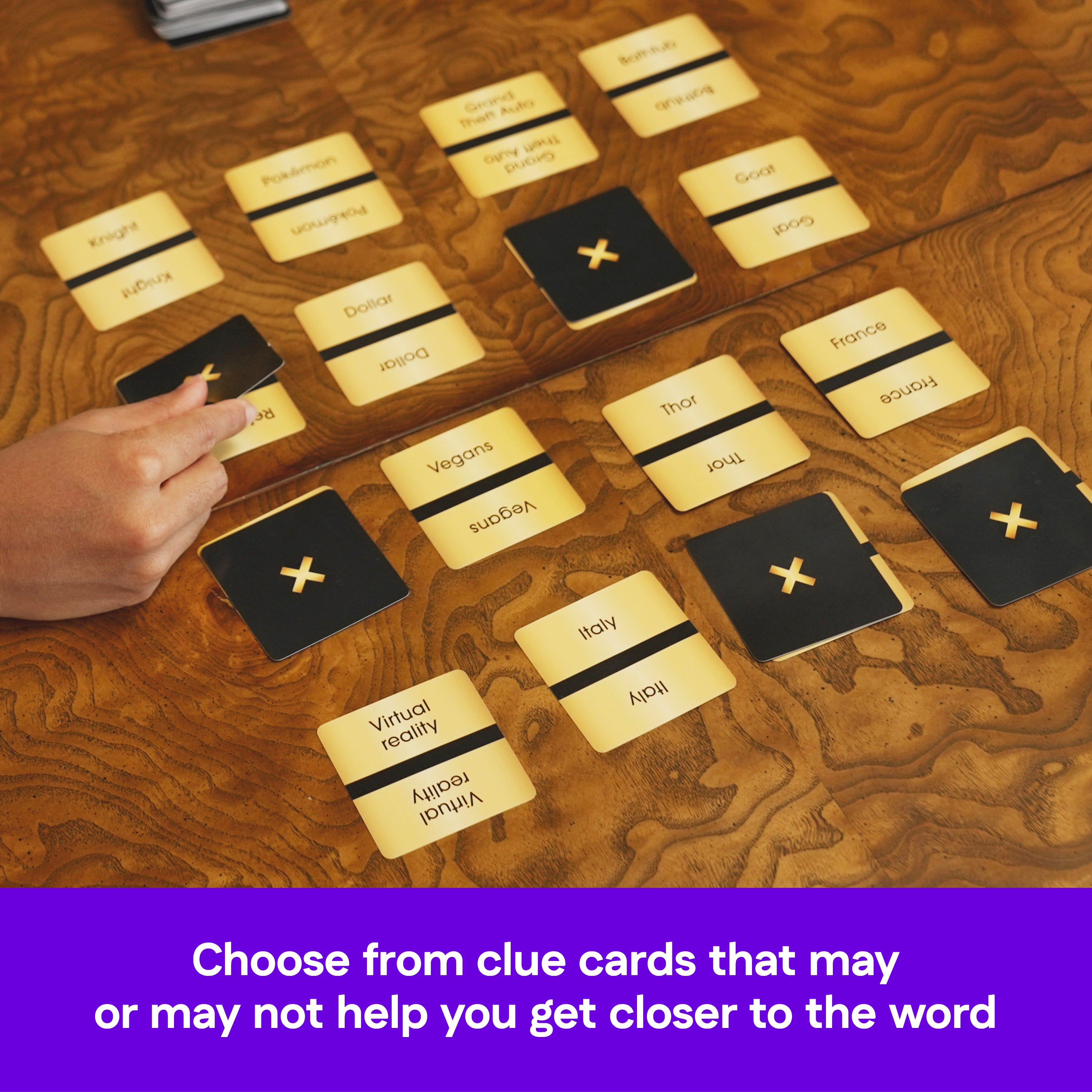 Spin Master Games, Hard to Get, Find the Secret Word Clue Card Game with Hilarious & Challenging Prompts, Easy Indoor Activity, for Adults & Teens, 2-10 Players, Ages 14 & Up