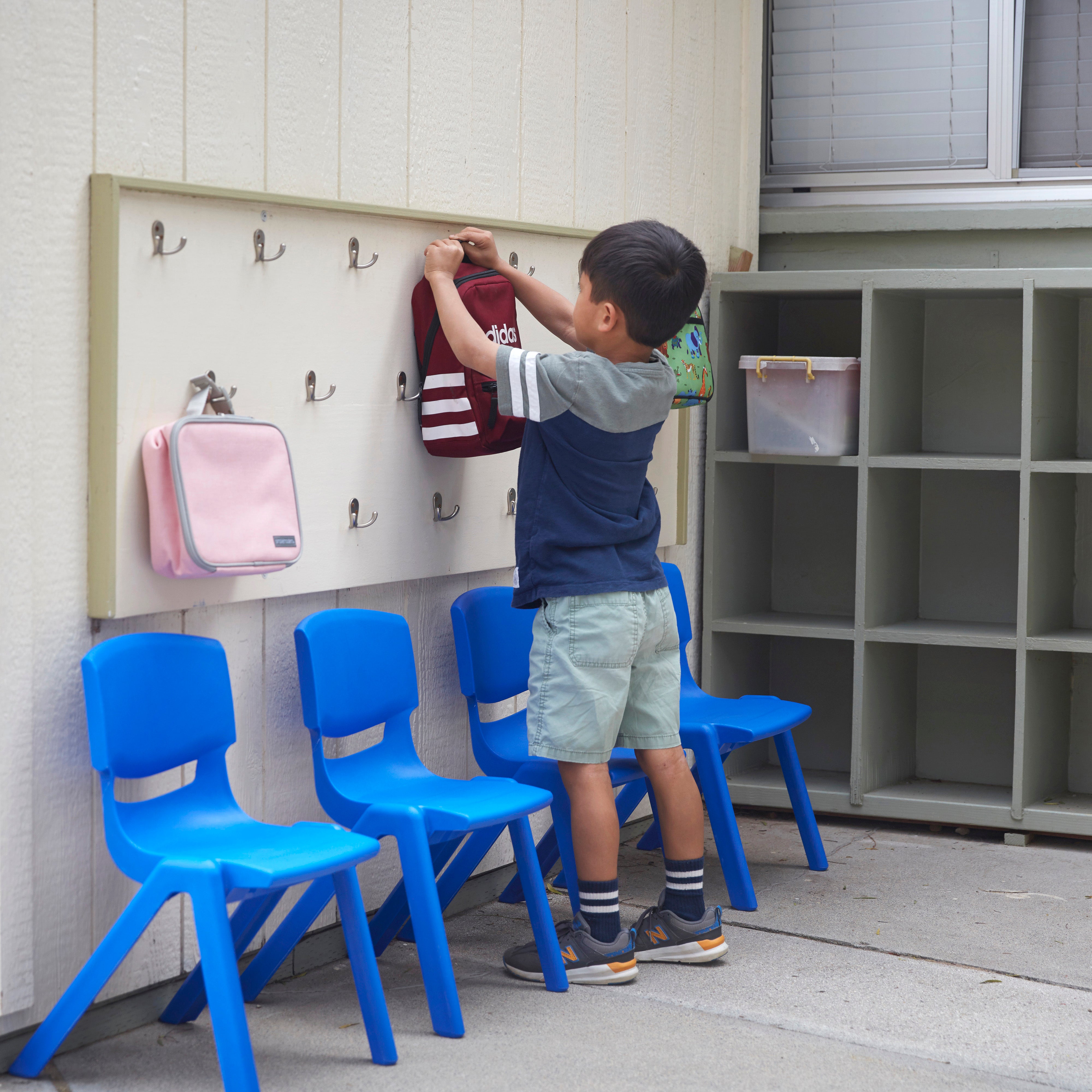 12in Plastic School Stack Chair 10-Pack - Blue
