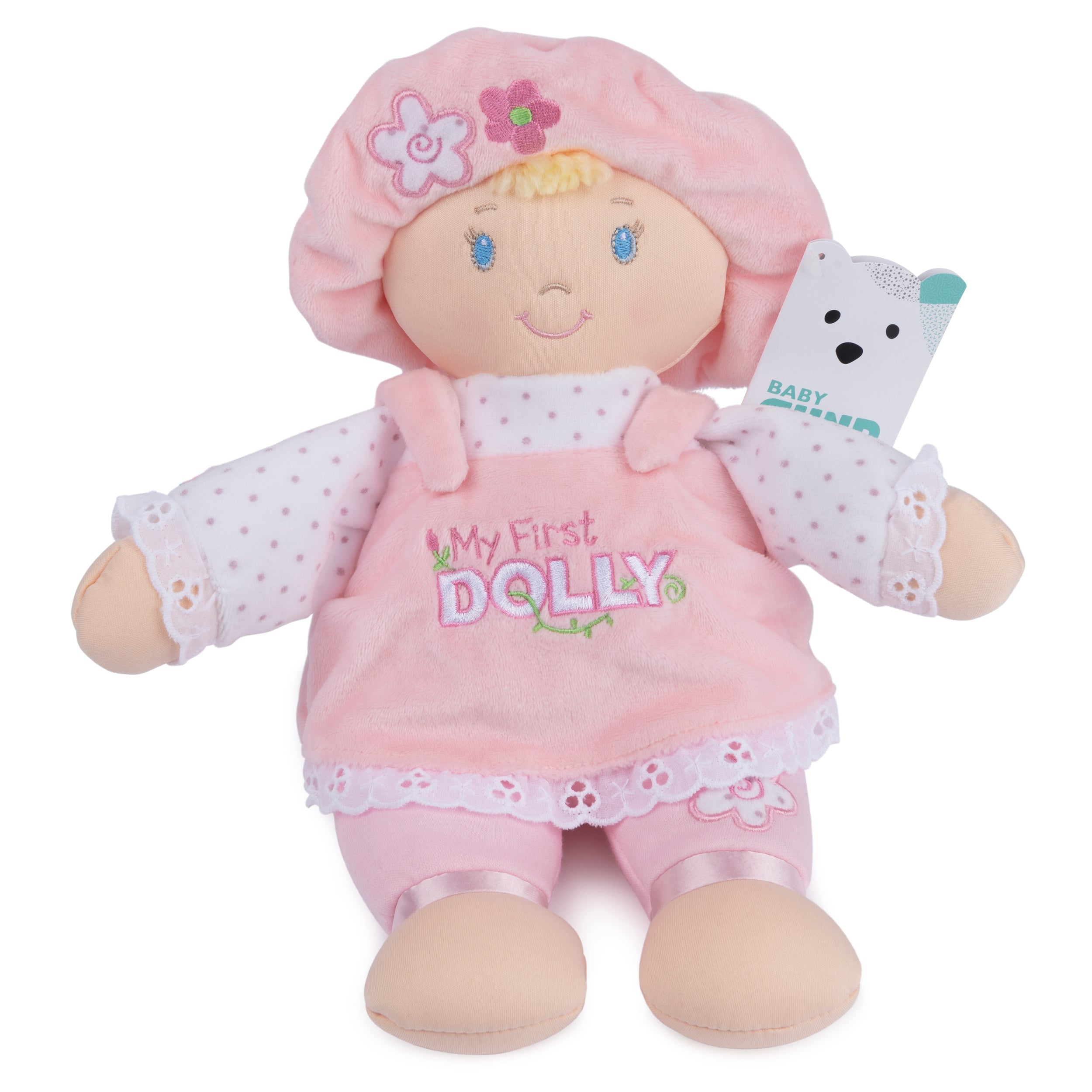 GUND Baby My First Dolly, Plush Doll for Babies and Toddlers, Pink/White, 13”