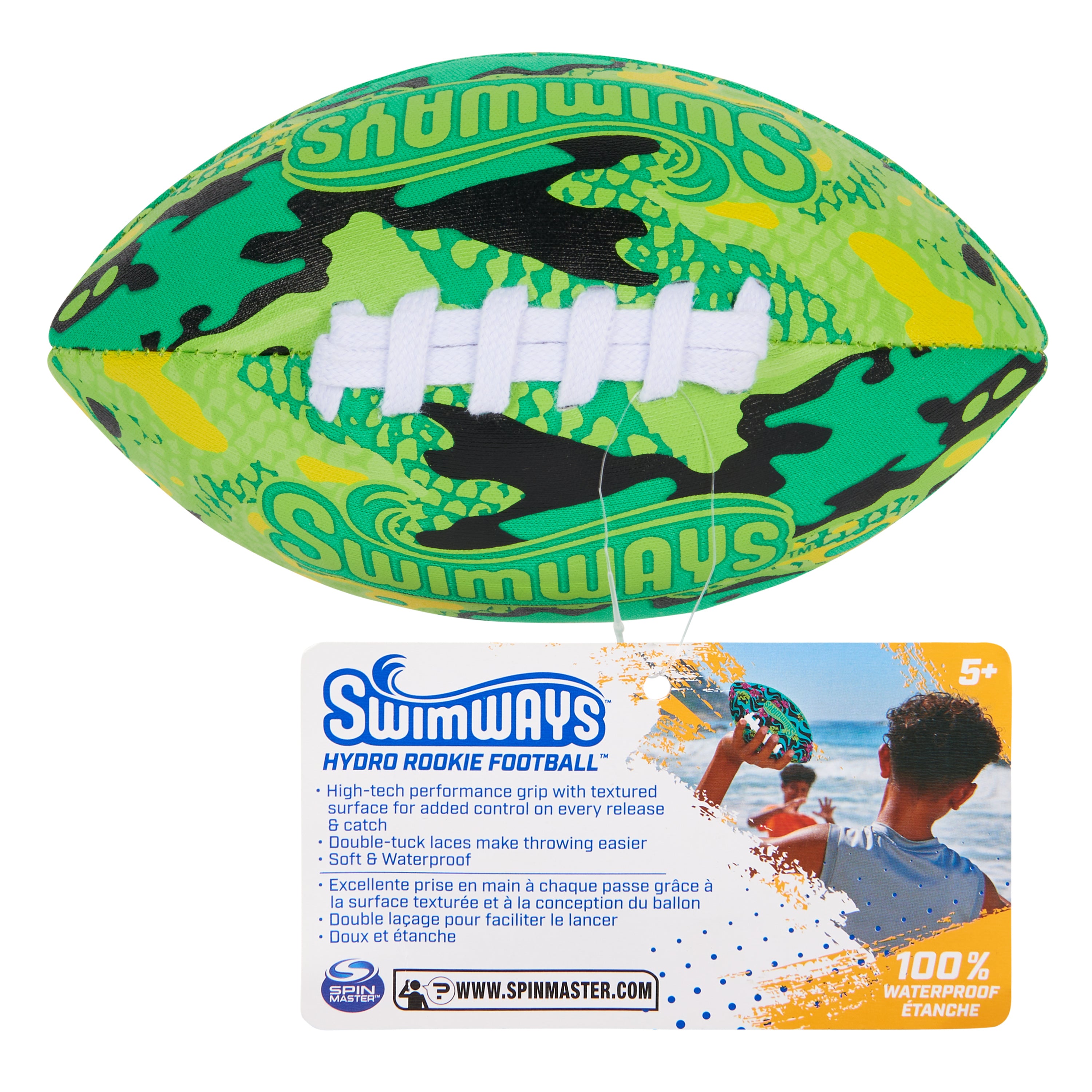 Swimways Hydro Waterproof Football, 6 Inches, Styles May Vary