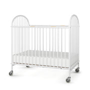 Pinnacle Steel Folding Compact Crib, White