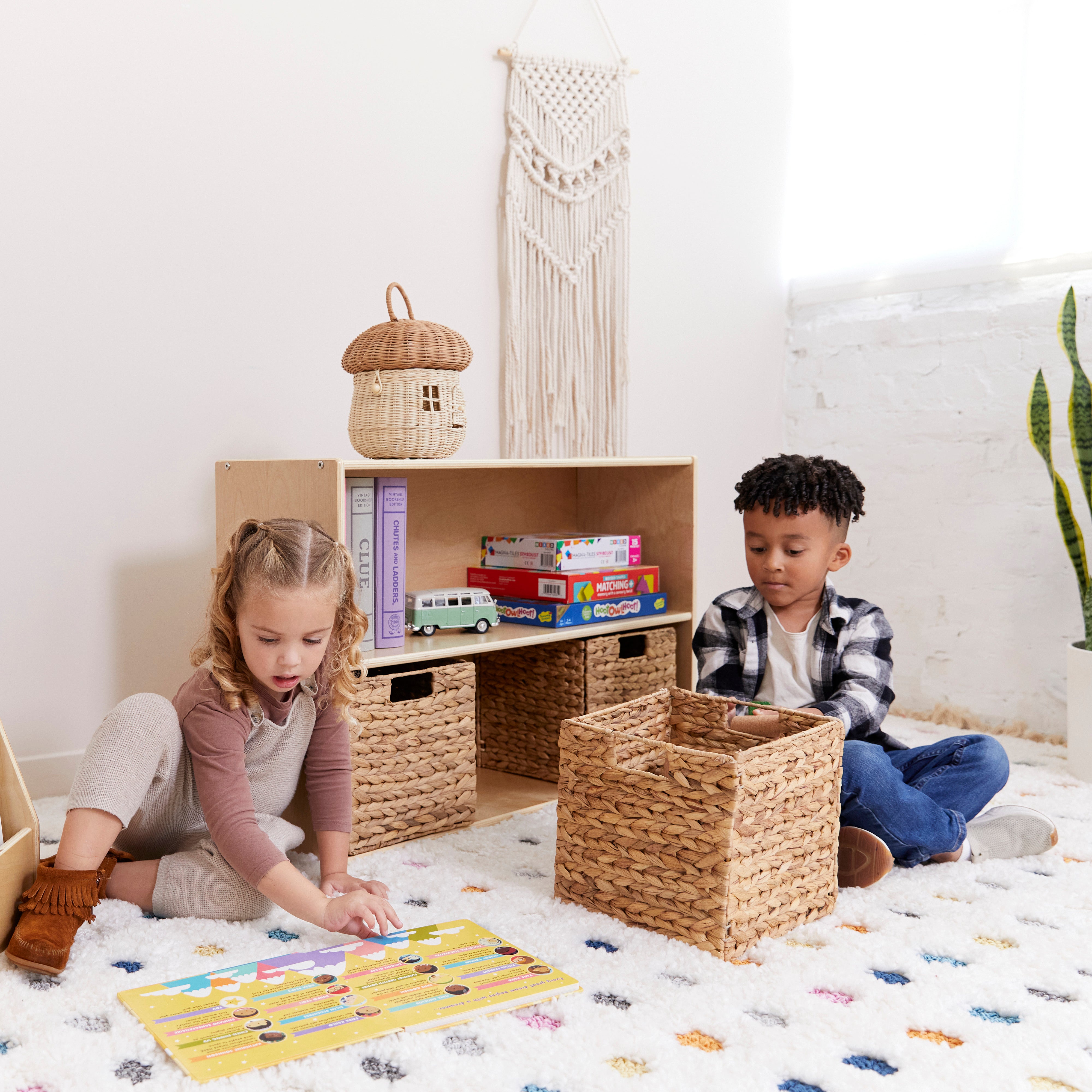 Streamline 2-Shelf Storage Cabinet with Back 24in H - Natural