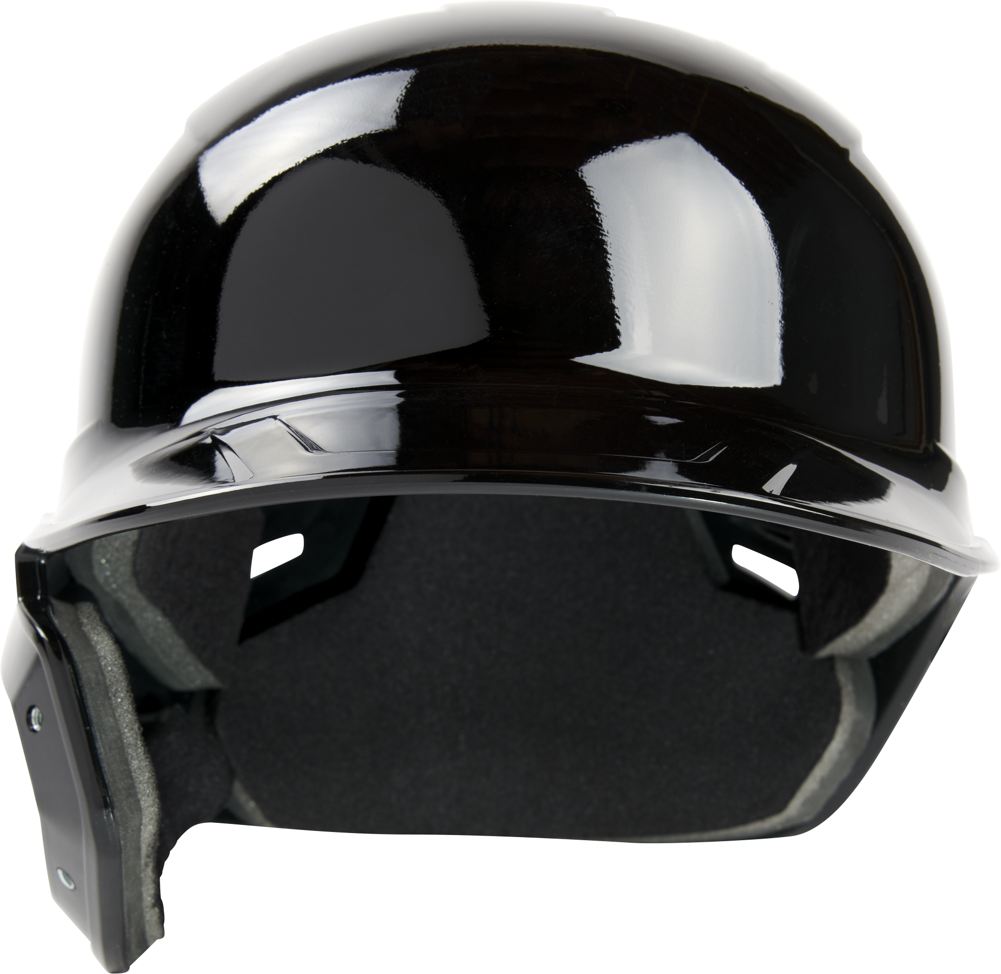 Rawlings Mach Adult Gloss Left Handed Batter Single Ear Batting Helmet - Small - Black
