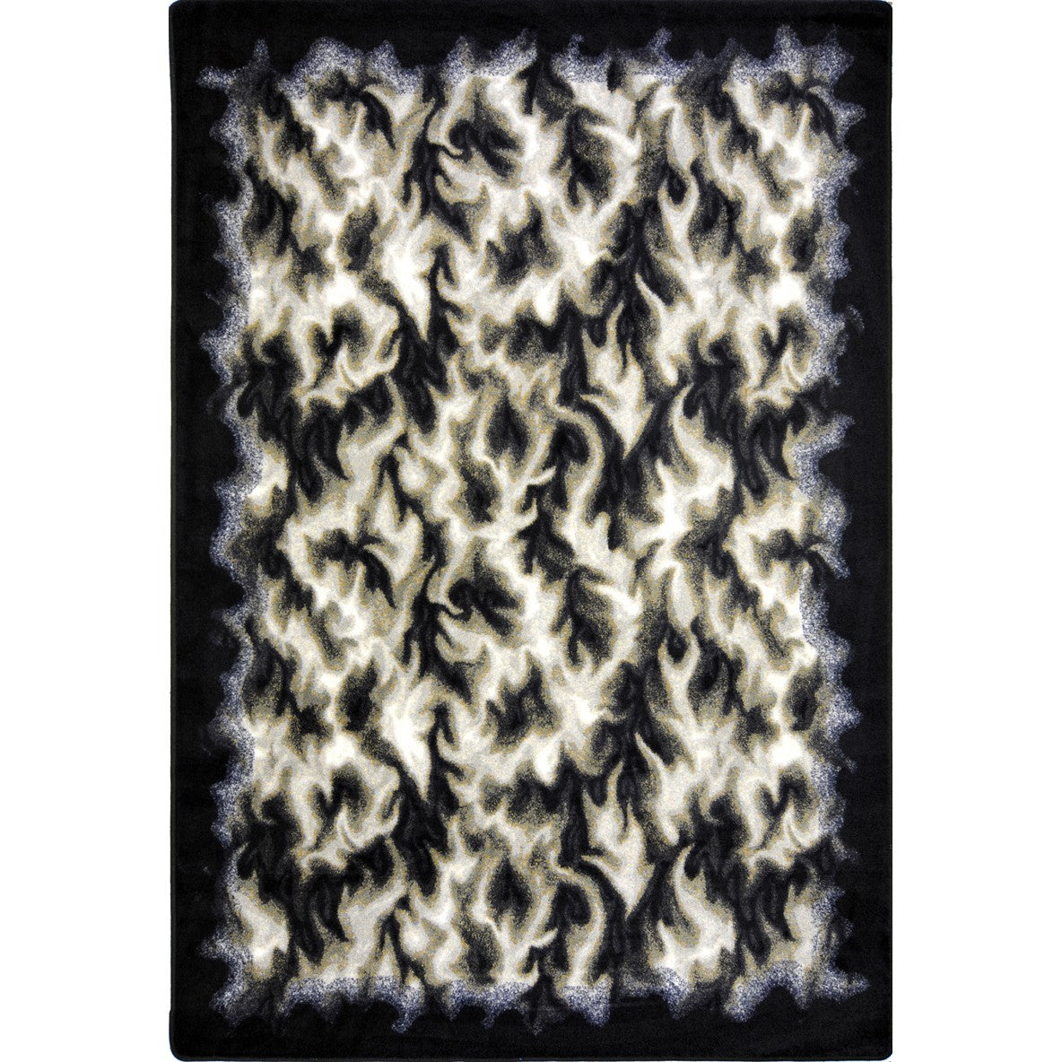 Inferno 10'9" x 13'2" area rug in color Charcoal