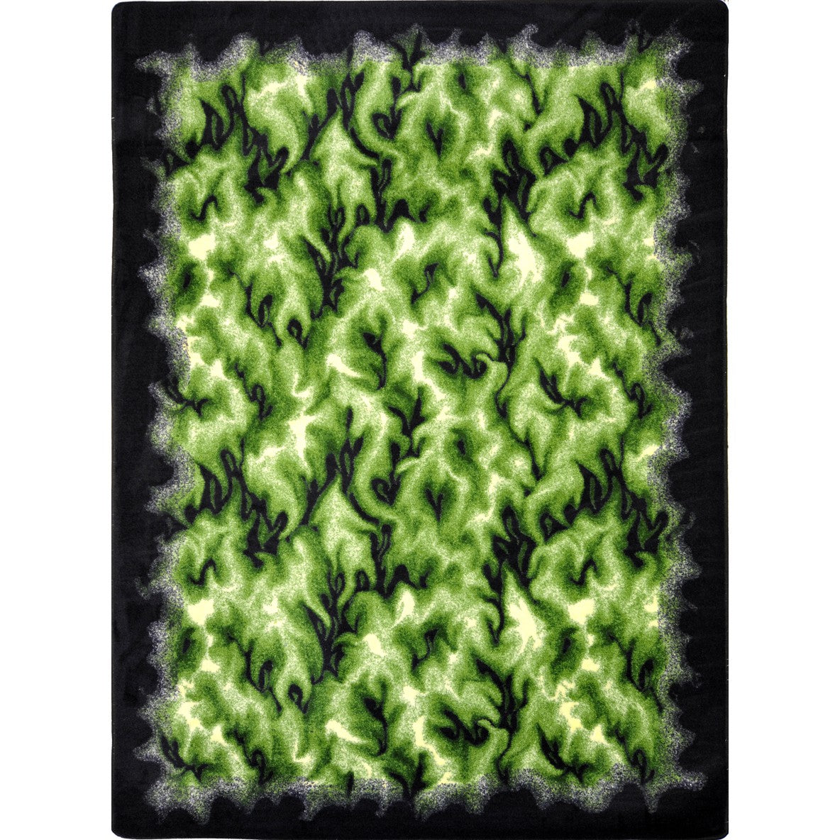 Inferno 5'4" x 7'8" area rug in color Green