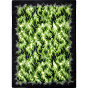 Inferno 5'4" x 7'8" area rug in color Green