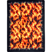 Inferno 10'9" x 13'2" area rug in color Red